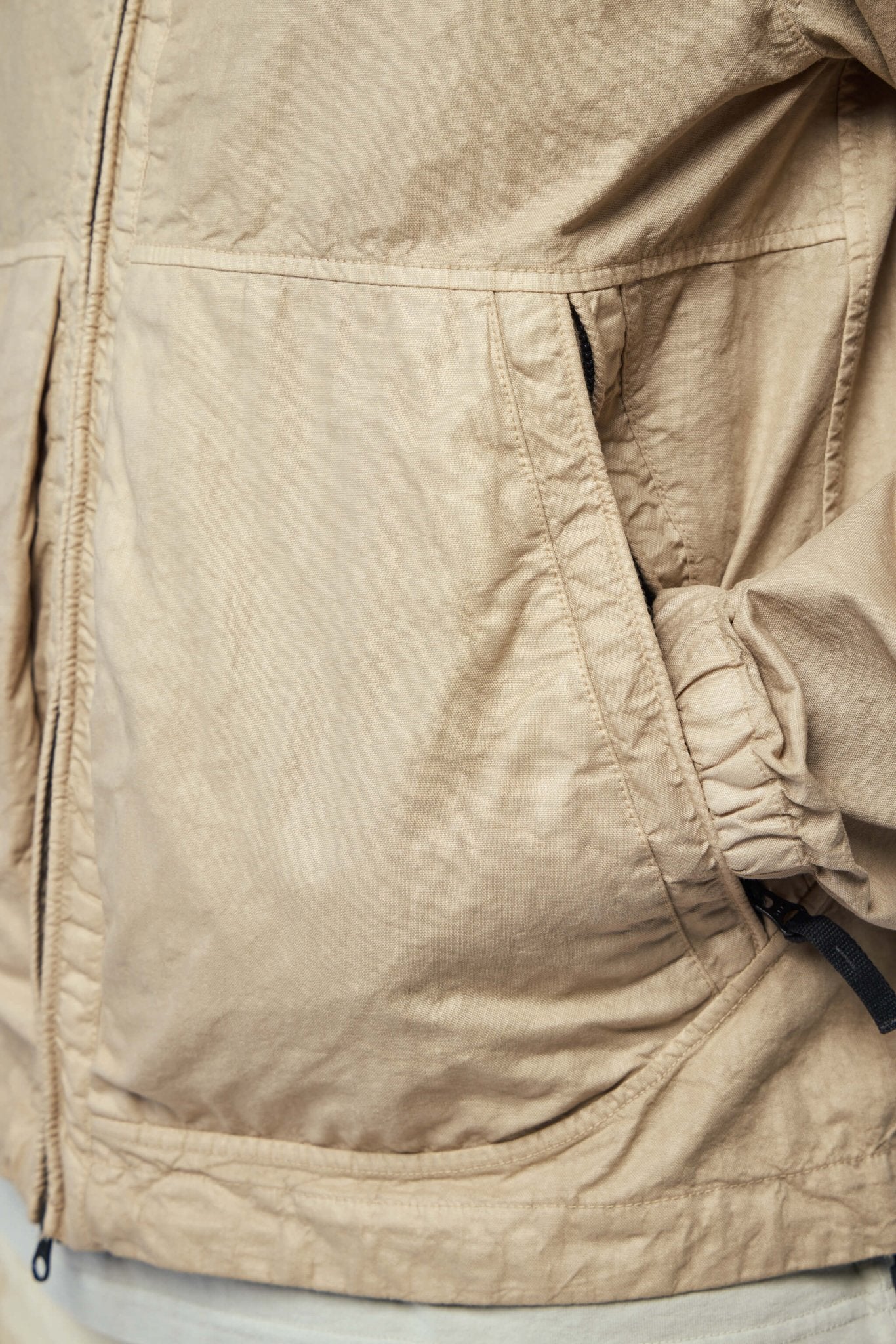Hooded Jacket with High Neck Zipper