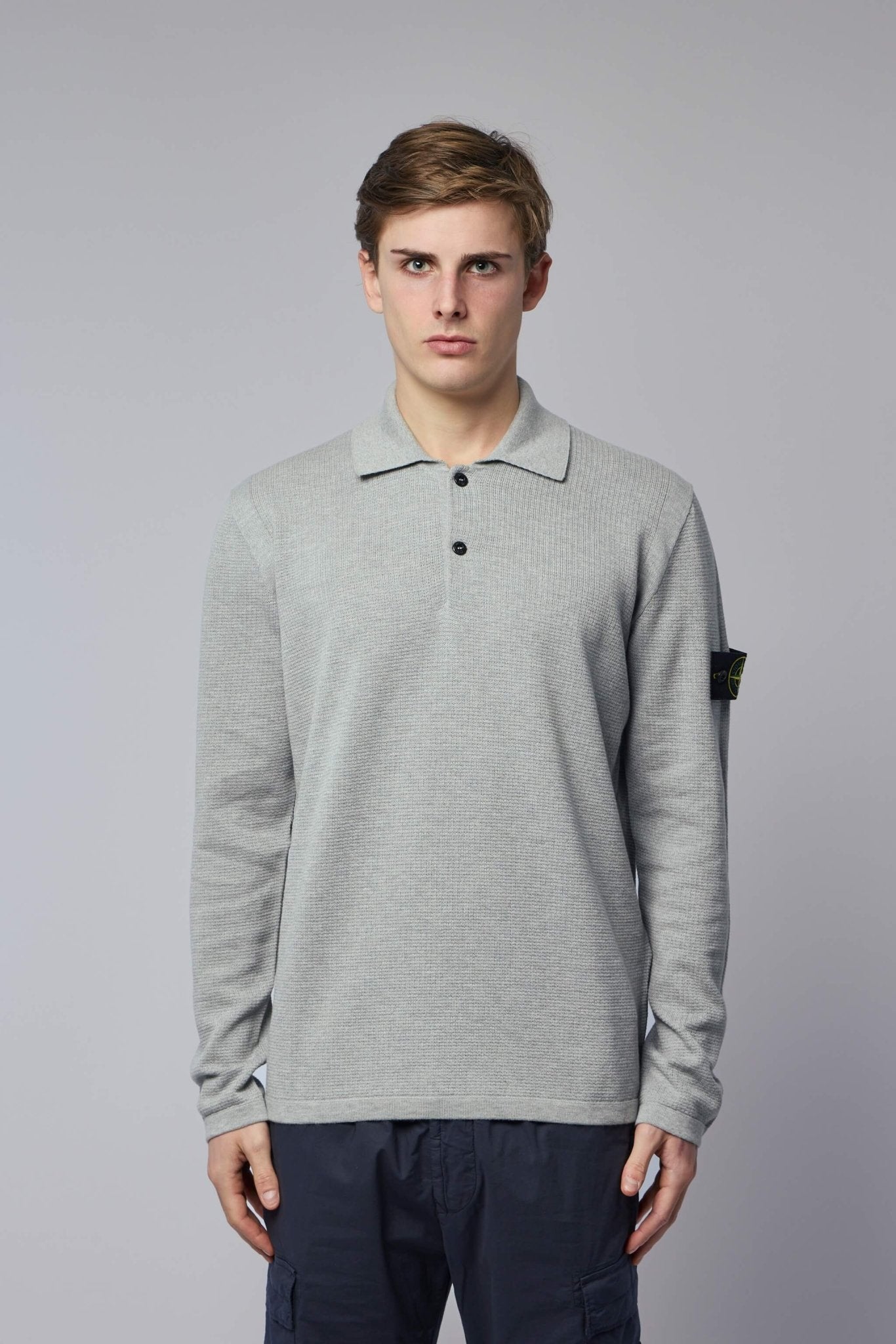 Loose Fit Long Sleeve Polo