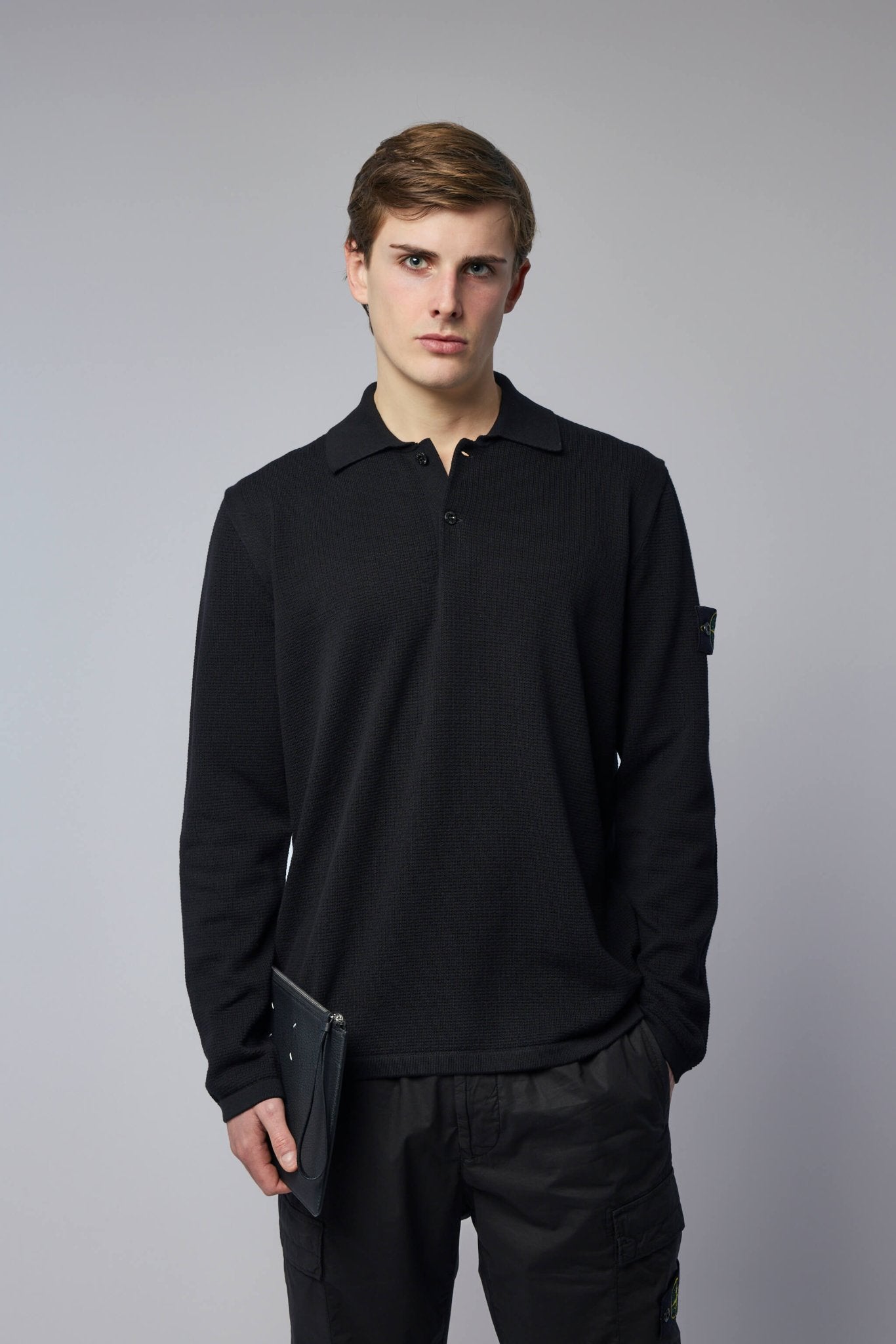 Loose Fit Long Sleeve Polo