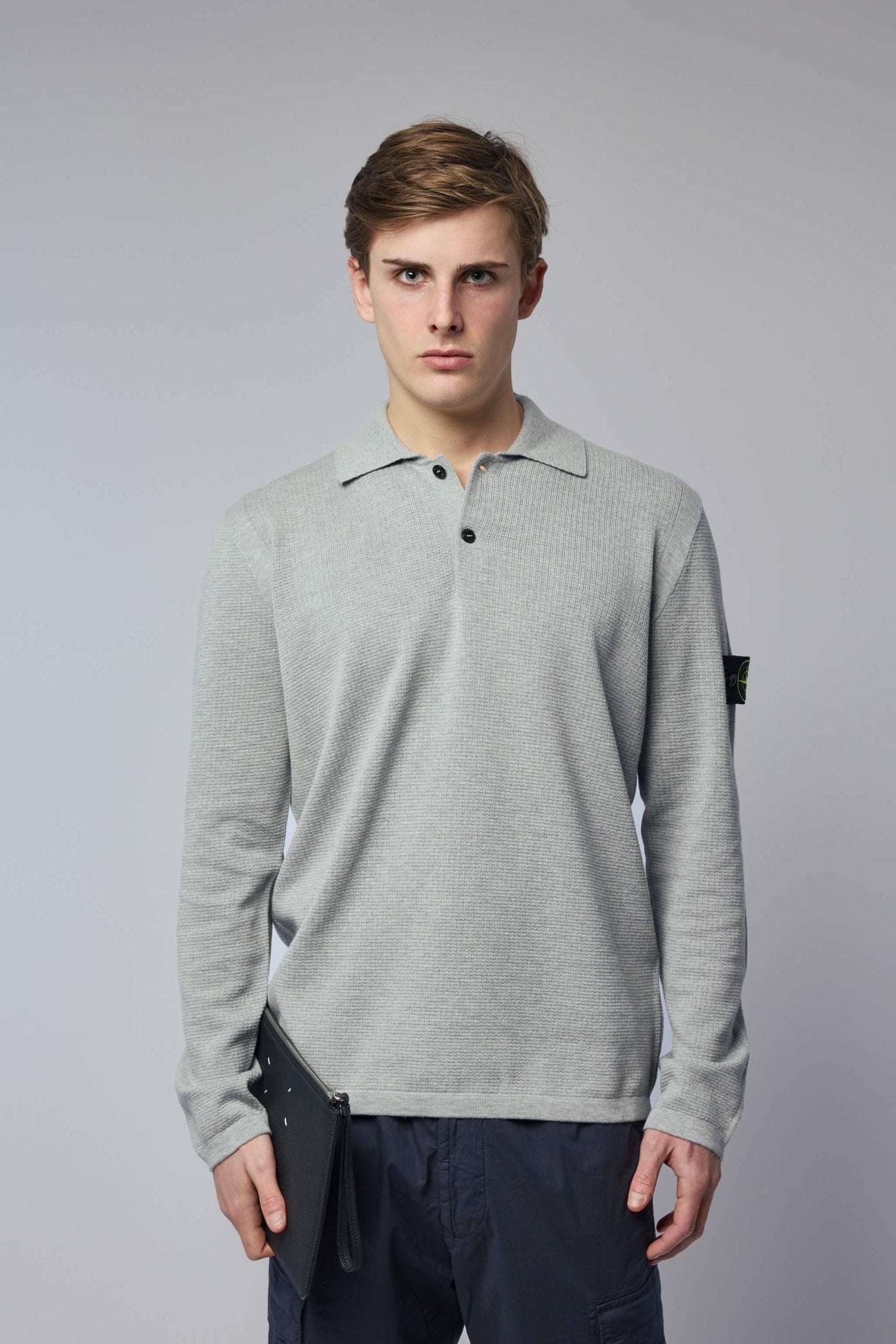 Loose Fit Long Sleeve Polo