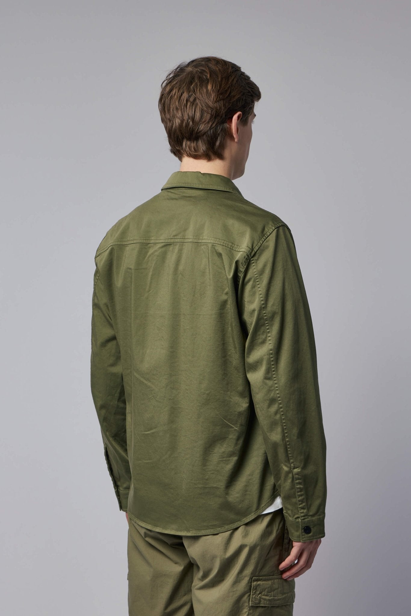 Regular-fit Overshirt with Concealed Zipper