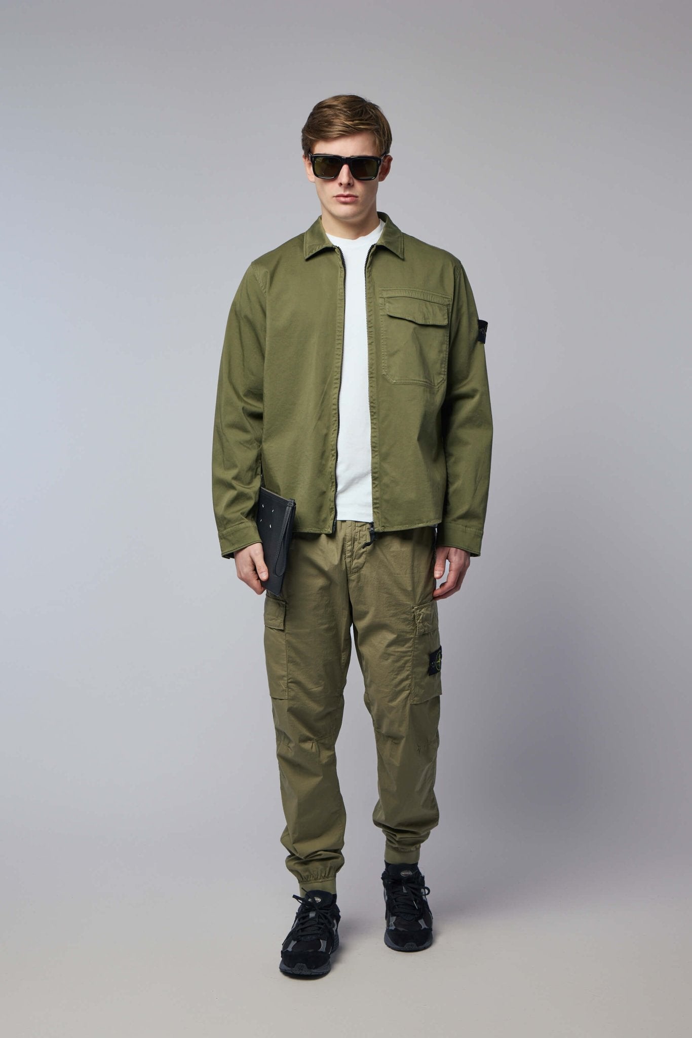 Regular-fit Overshirt with Concealed Zipper
