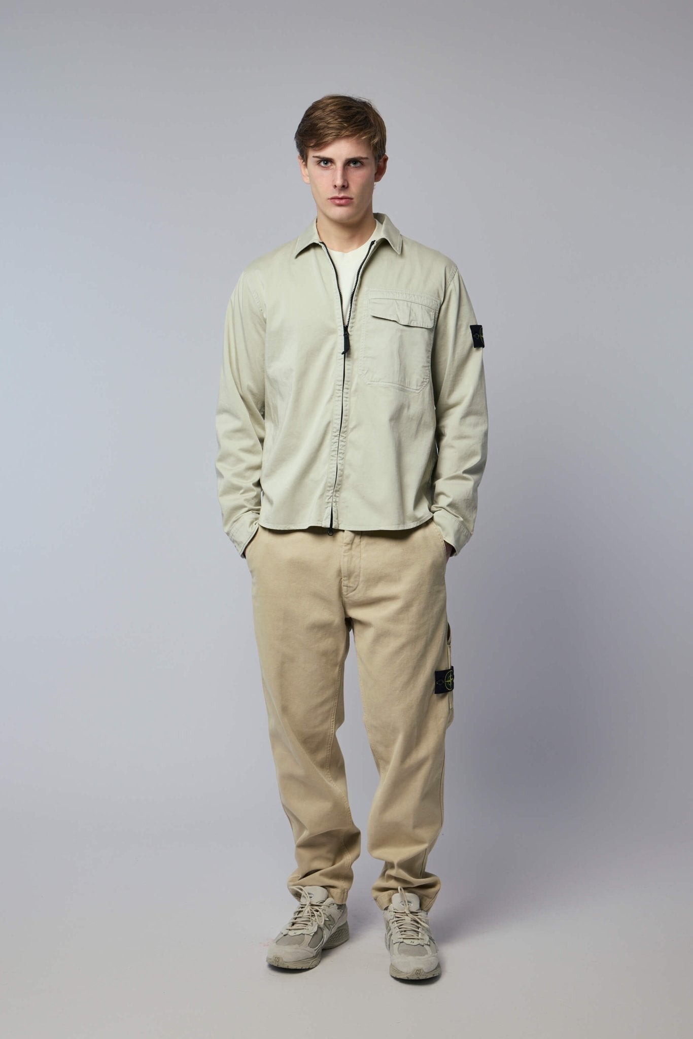 Regular-fit Overshirt with Concealed Zipper