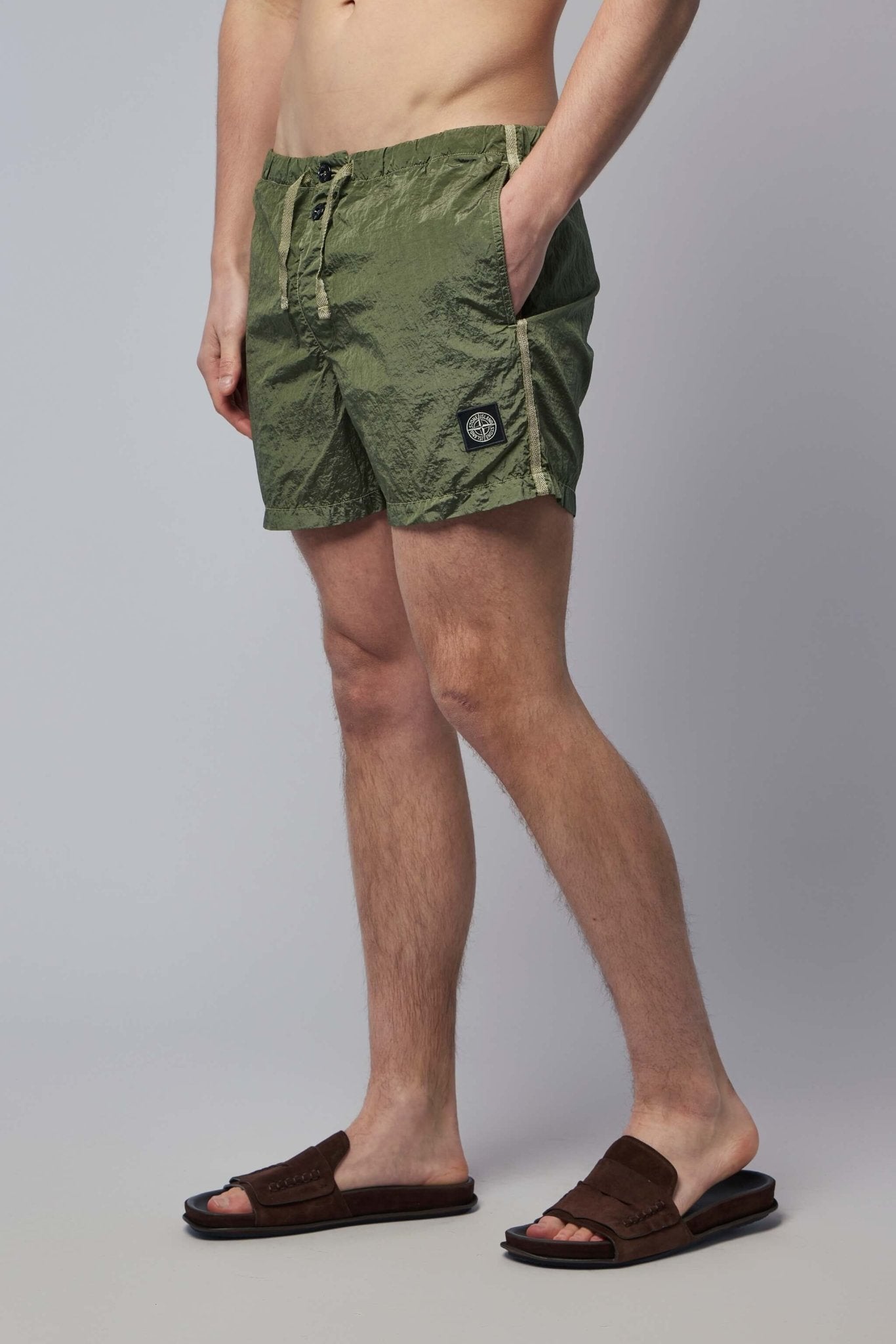 Slim Fit Swim Shorts with Pockets