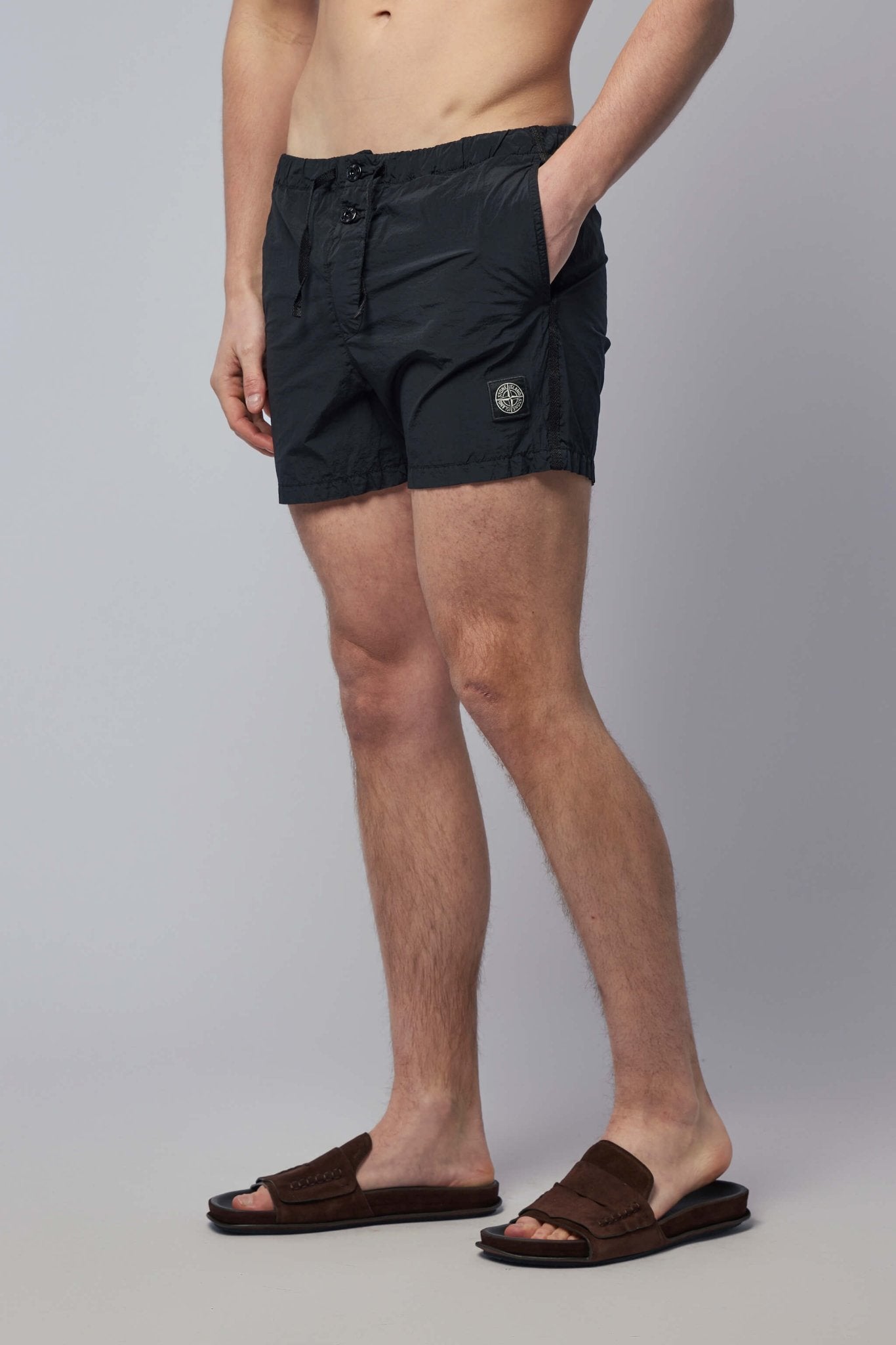 Slim Fit Swim Shorts with Pockets