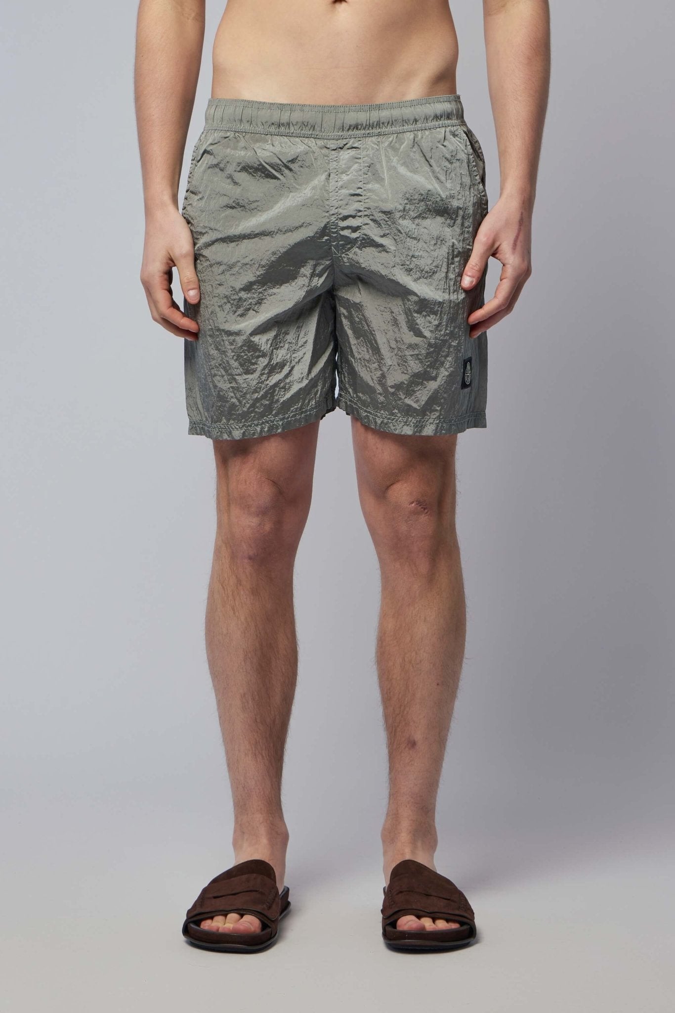 Regular Fit Mid-length Swim Shorts with Pockets