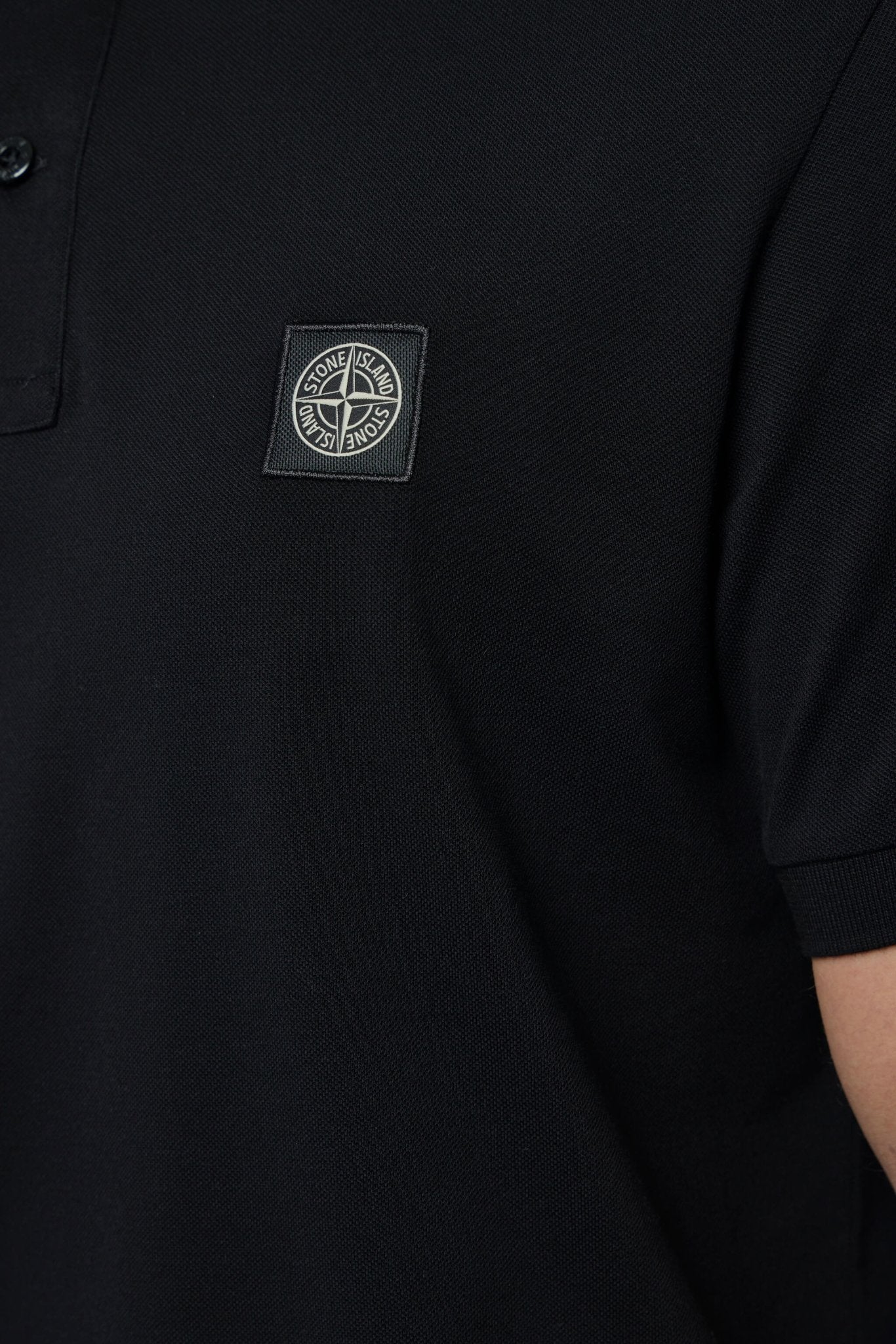 Slim Fit Short-sleeve Polo with Compass Patch