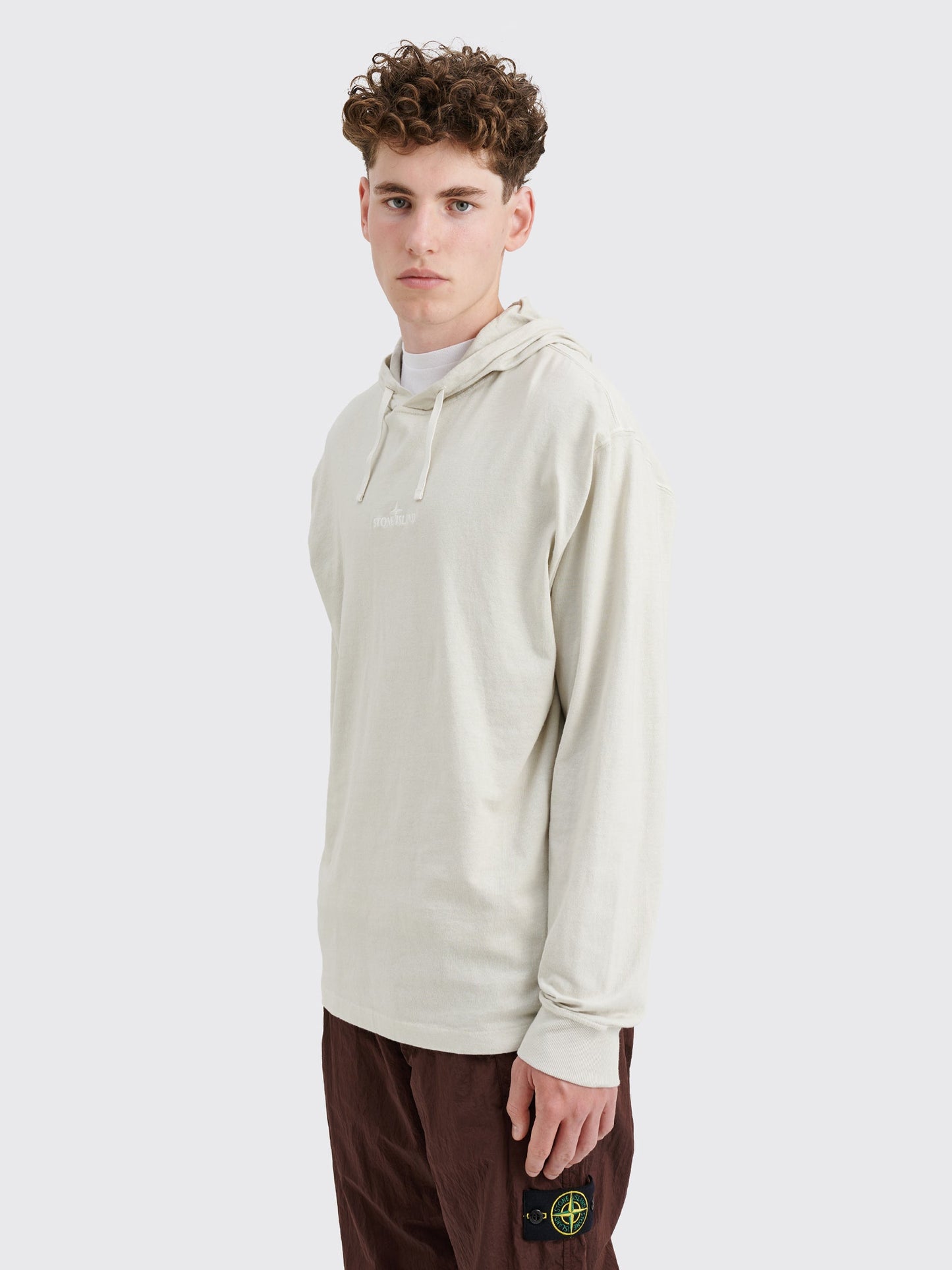 Stone Island Hooded Chest Logo T-shirt Plaster