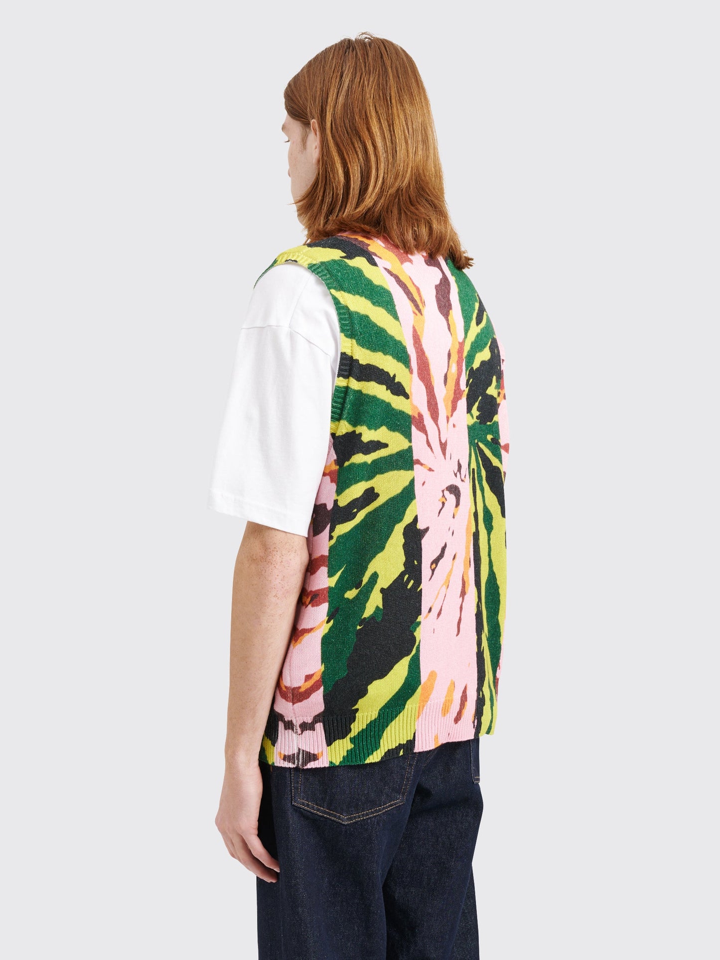 Stüssy Printed Sweater Vest Pink