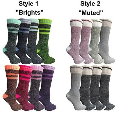 8-Pairs Women’s Thermal Moisture-Wicking Tube Socks