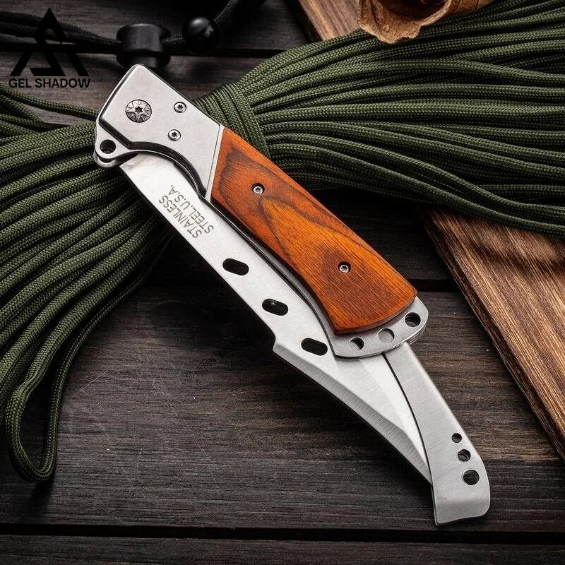 10.5" Large Folding Knife with Rosewood Handle-GS31