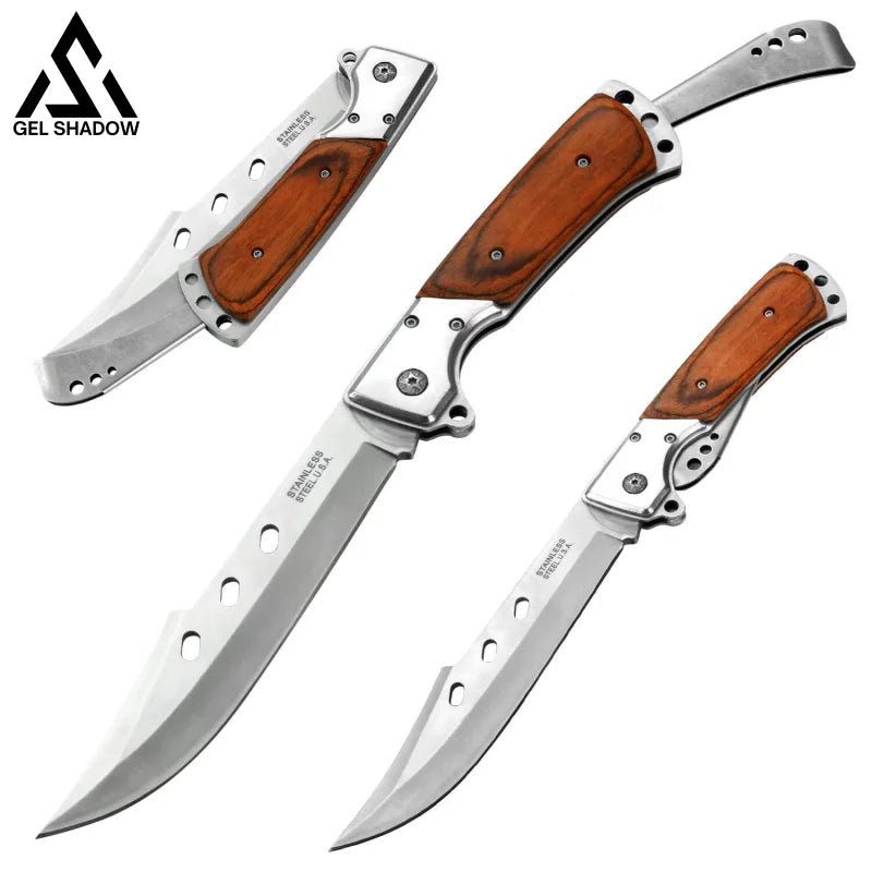 10.5" Large Folding Knife with Rosewood Handle-GS31