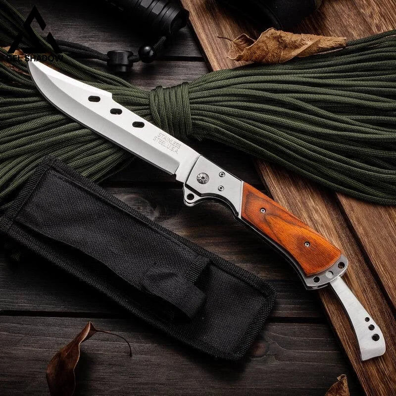 10.5" Large Folding Knife with Rosewood Handle-GS31