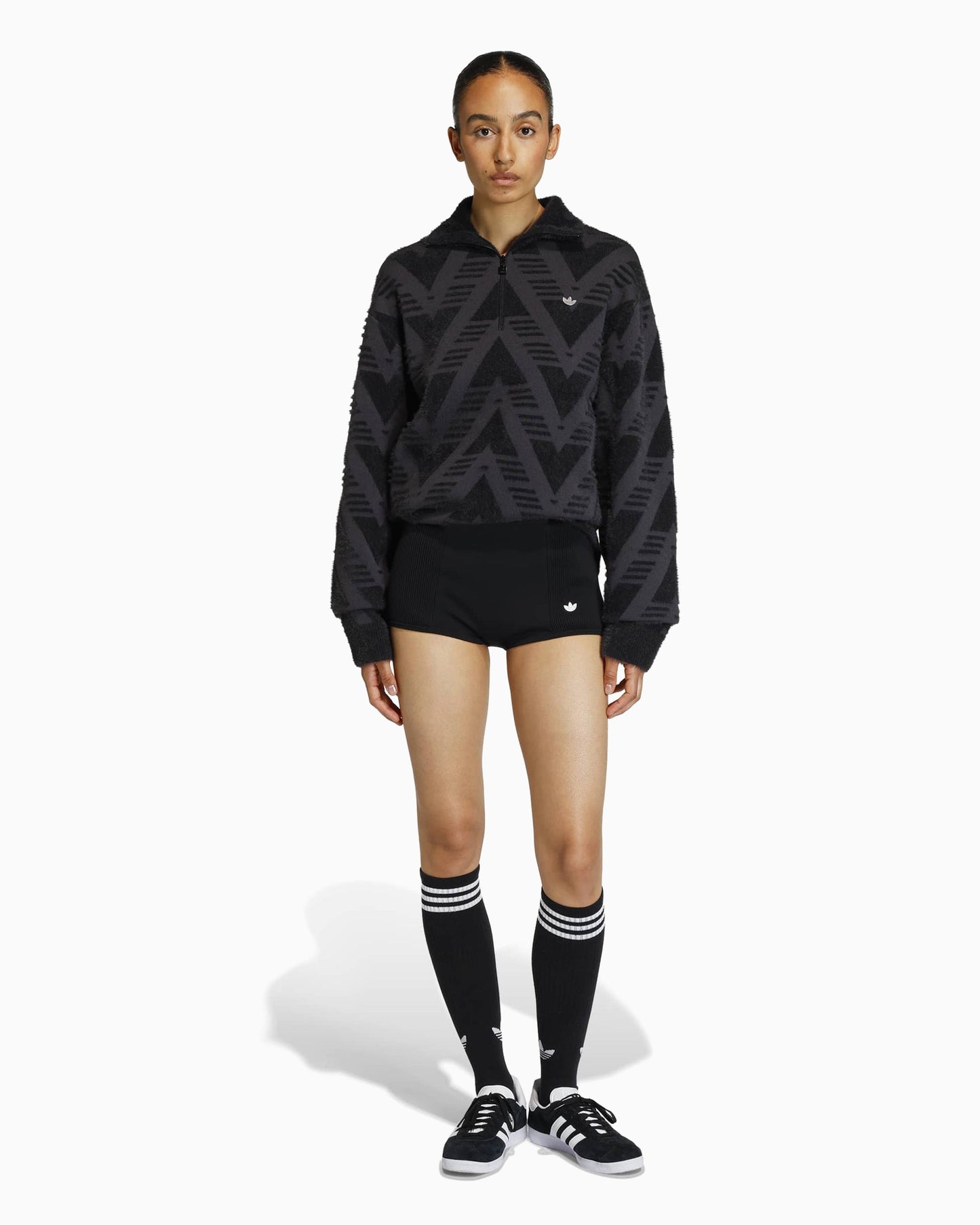 Jersey Relaxed adidas Originals Knitted Half-Zipped para mujer