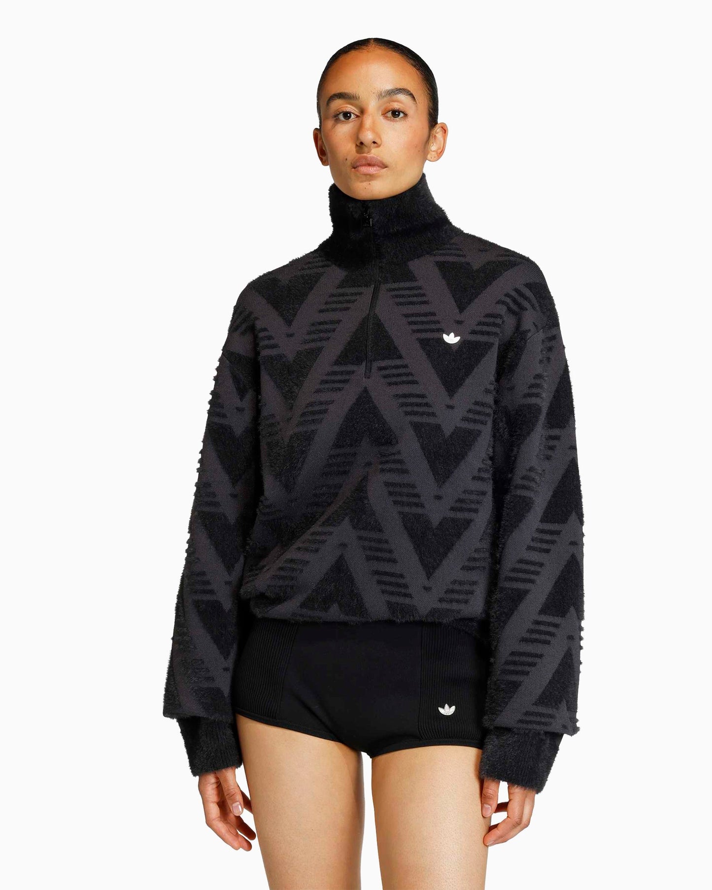 Jersey Relaxed adidas Originals Knitted Half-Zipped para mujer