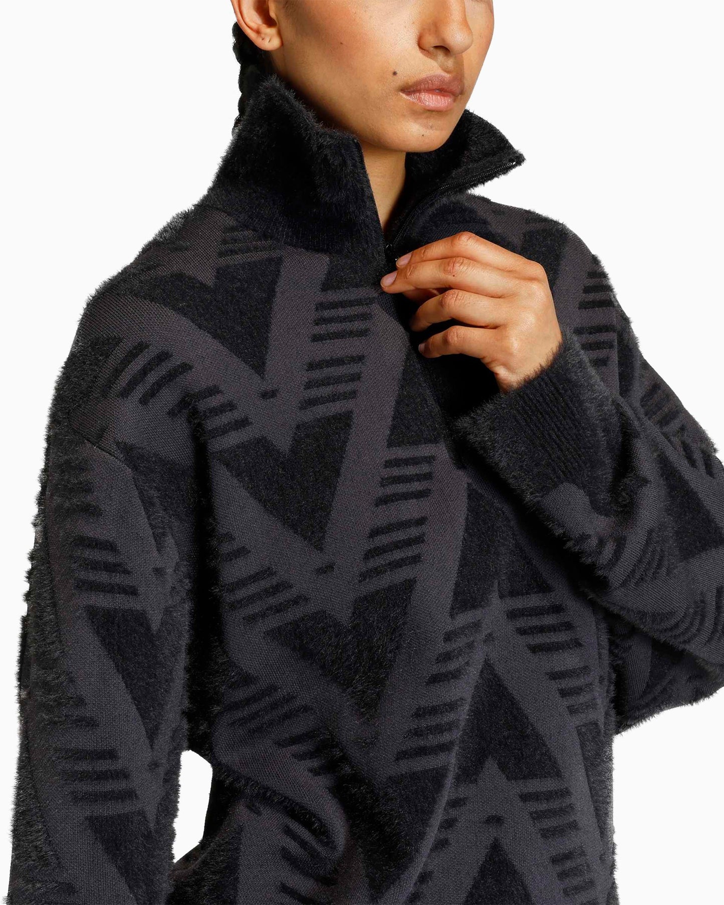 Jersey Relaxed adidas Originals Knitted Half-Zipped para mujer