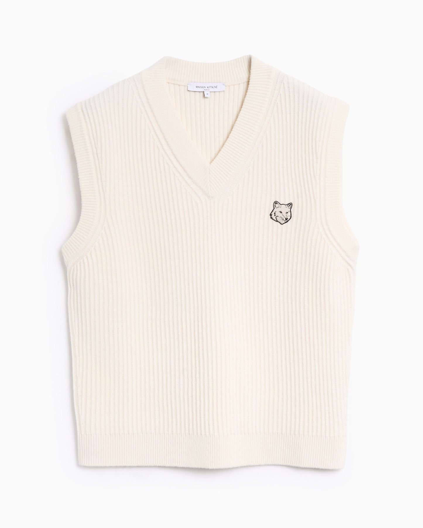 Jersey con logo Ribbed Vest Maison Kitsuné Fox Head para hombre