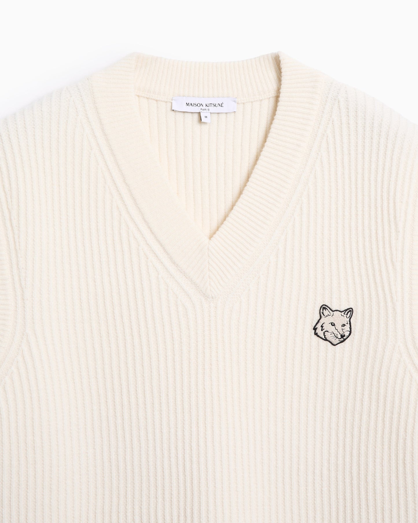 Jersey con logo Ribbed Vest Maison Kitsuné Fox Head para hombre