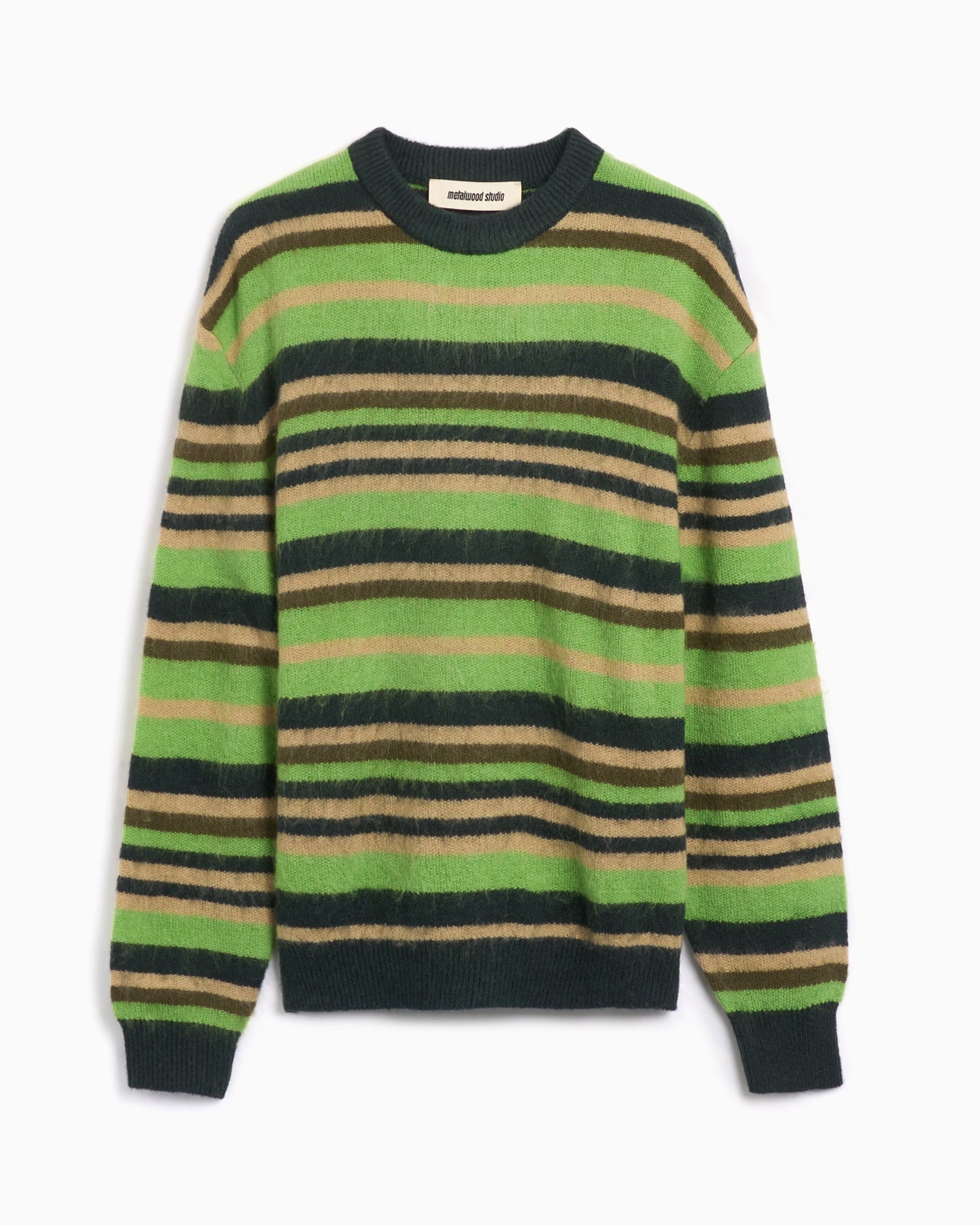 Jersey Metalwood Studio Men's Striped Knit Sweater para hombre