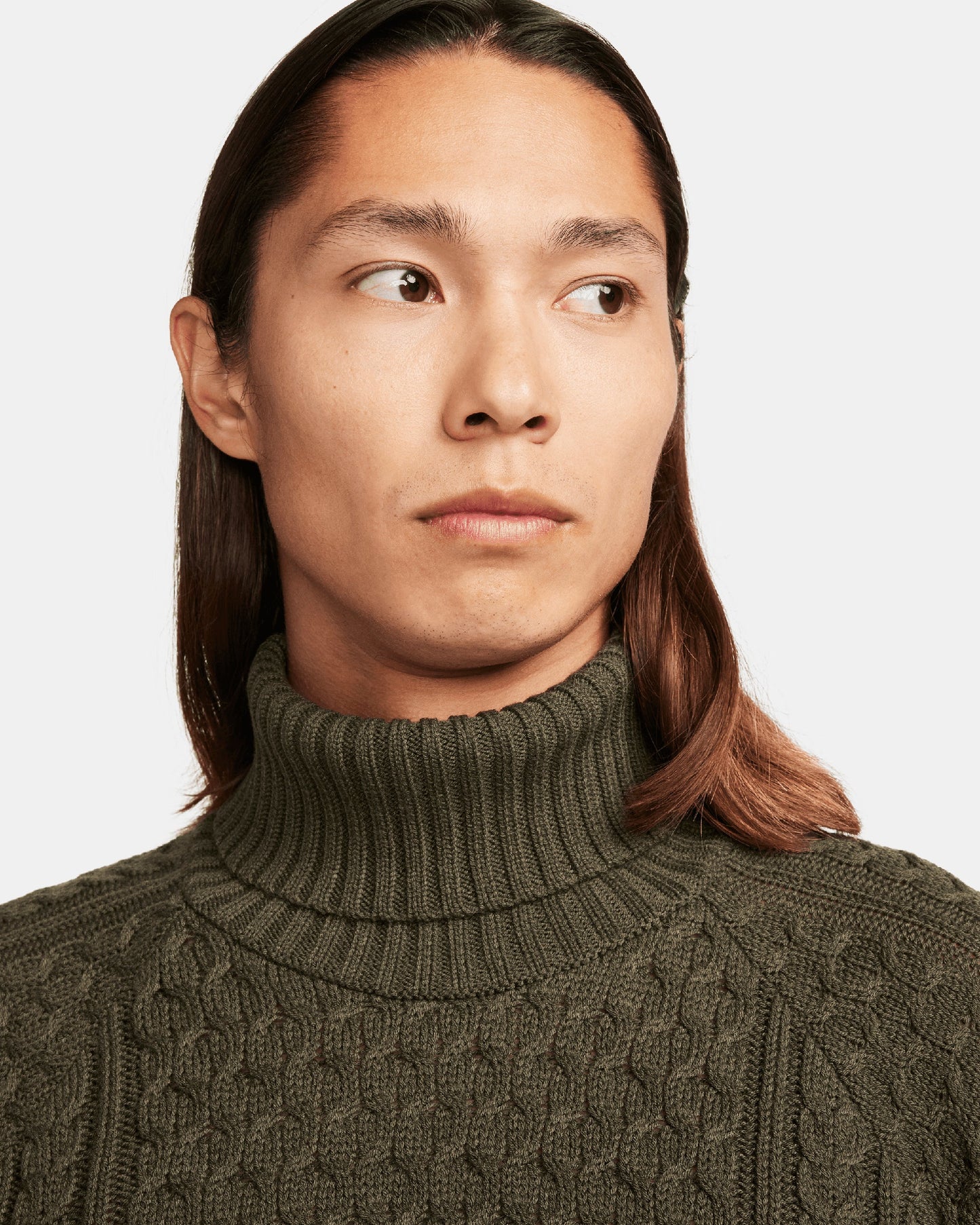 Jersey Nike Life Men's Turtleneck Cable Knit Sweater para hombre