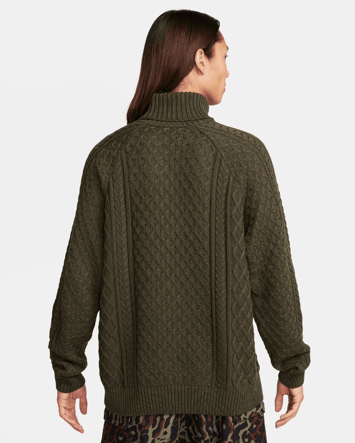 Jersey Nike Life Men's Turtleneck Cable Knit Sweater para hombre