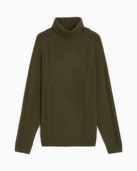 Jersey Nike Life Men's Turtleneck Cable Knit Sweater para hombre