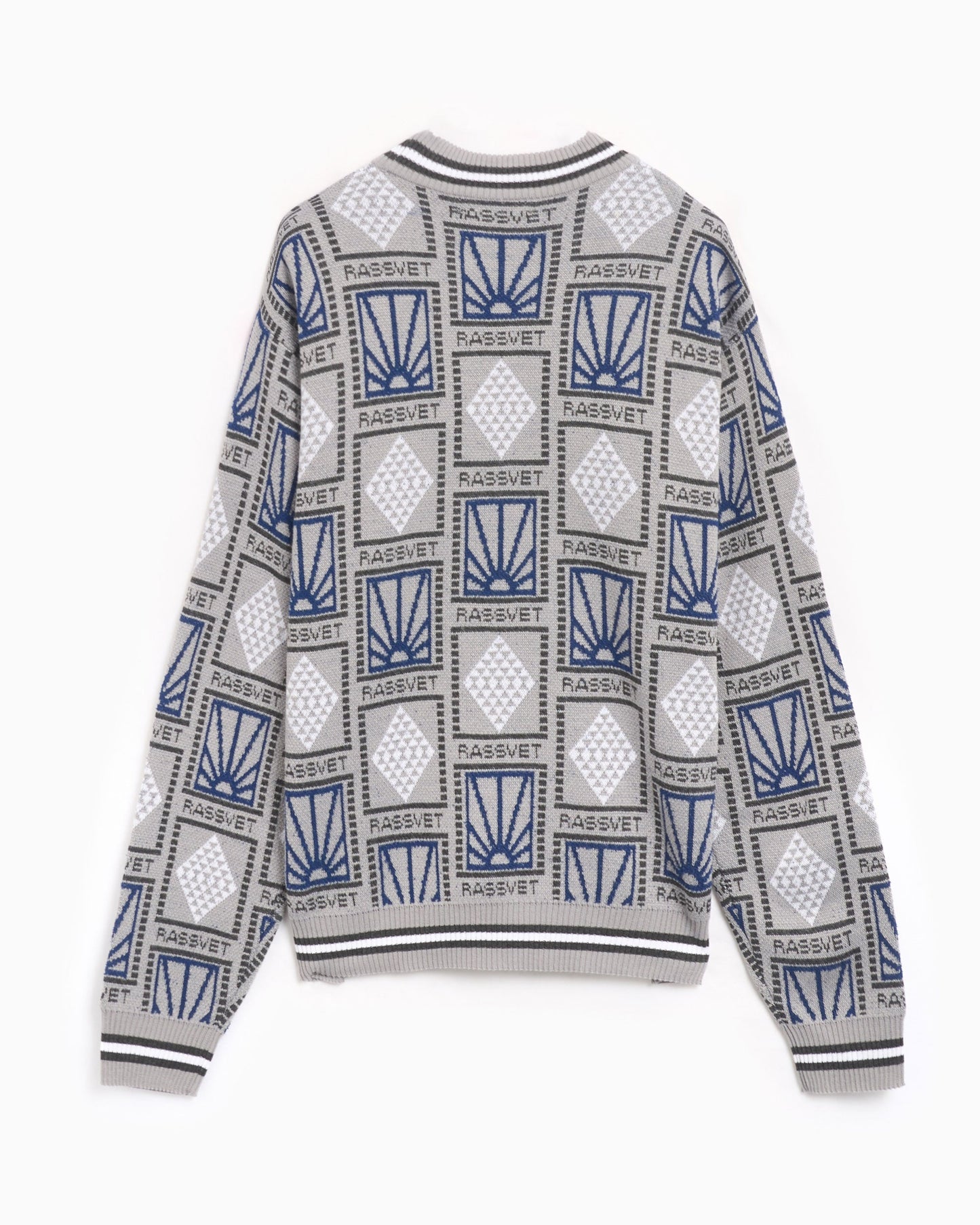 Jersey Rassvet Pattern Logo Men's Jacquard Knit Sweater para hombre