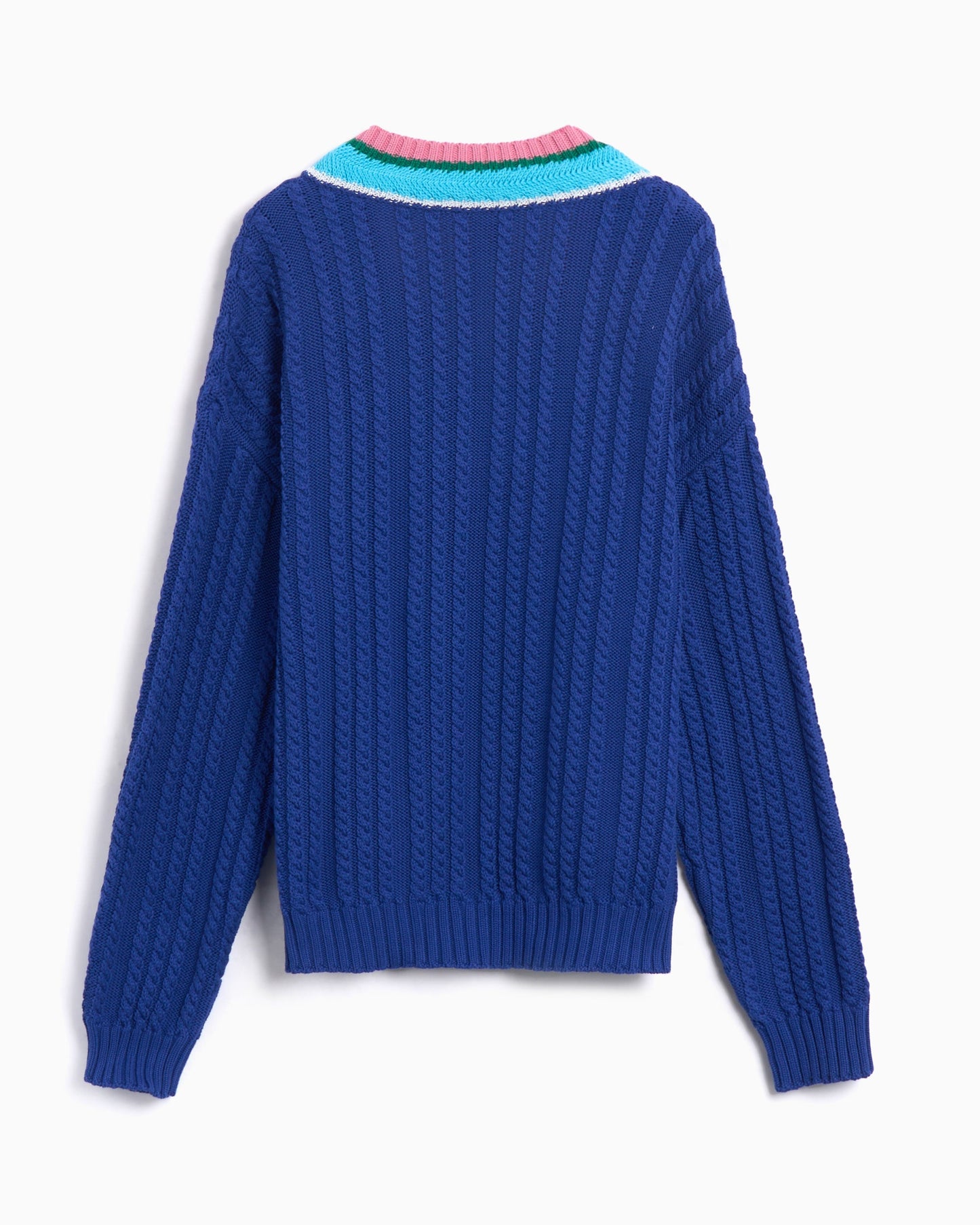 Jersey Sky High Farm Workwear Cableknit V-Neck Striped Sweater Unisex