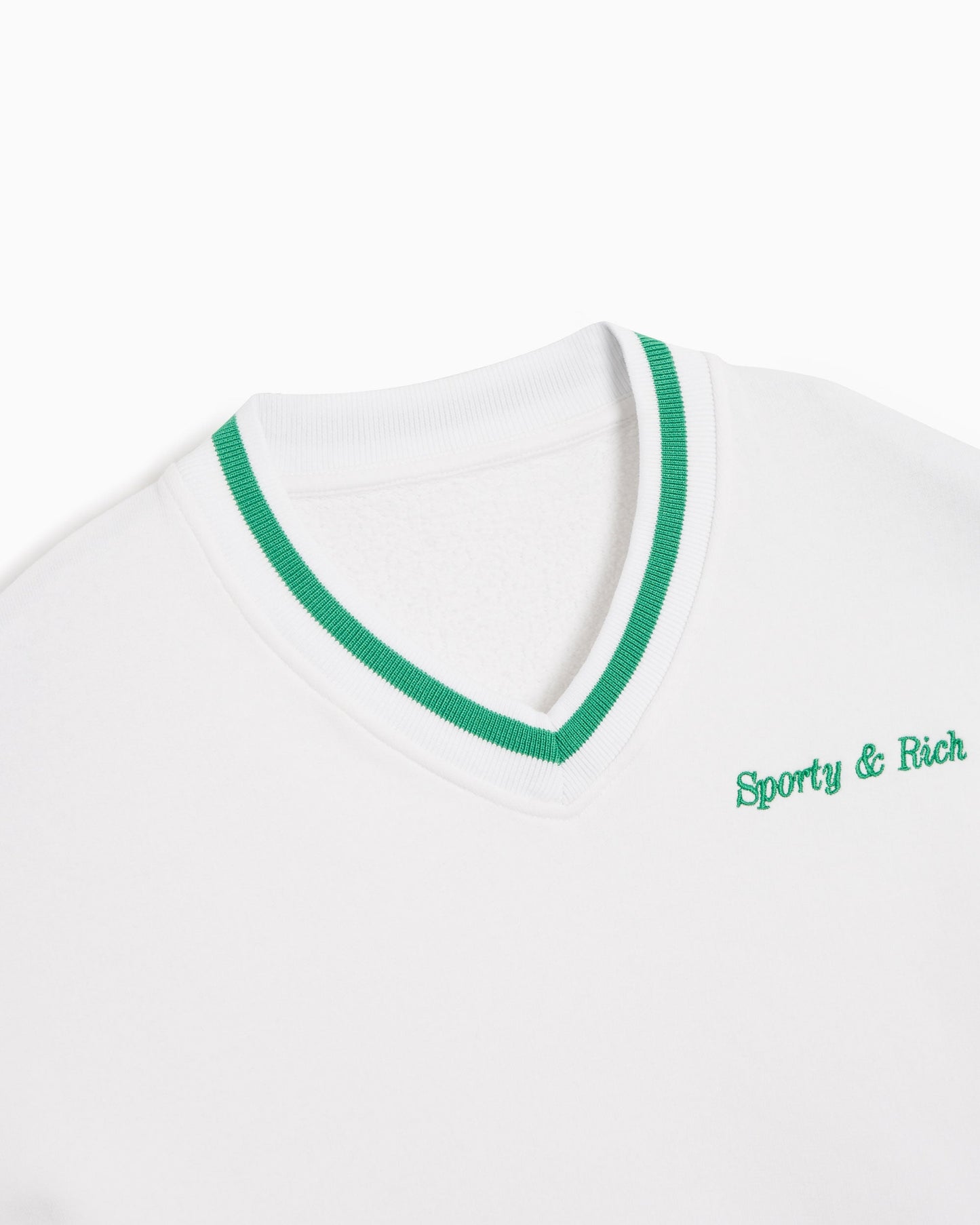Jersey Sporty & Rich Classic Logo Embroidered V-Neck Women's Sweater para mujer