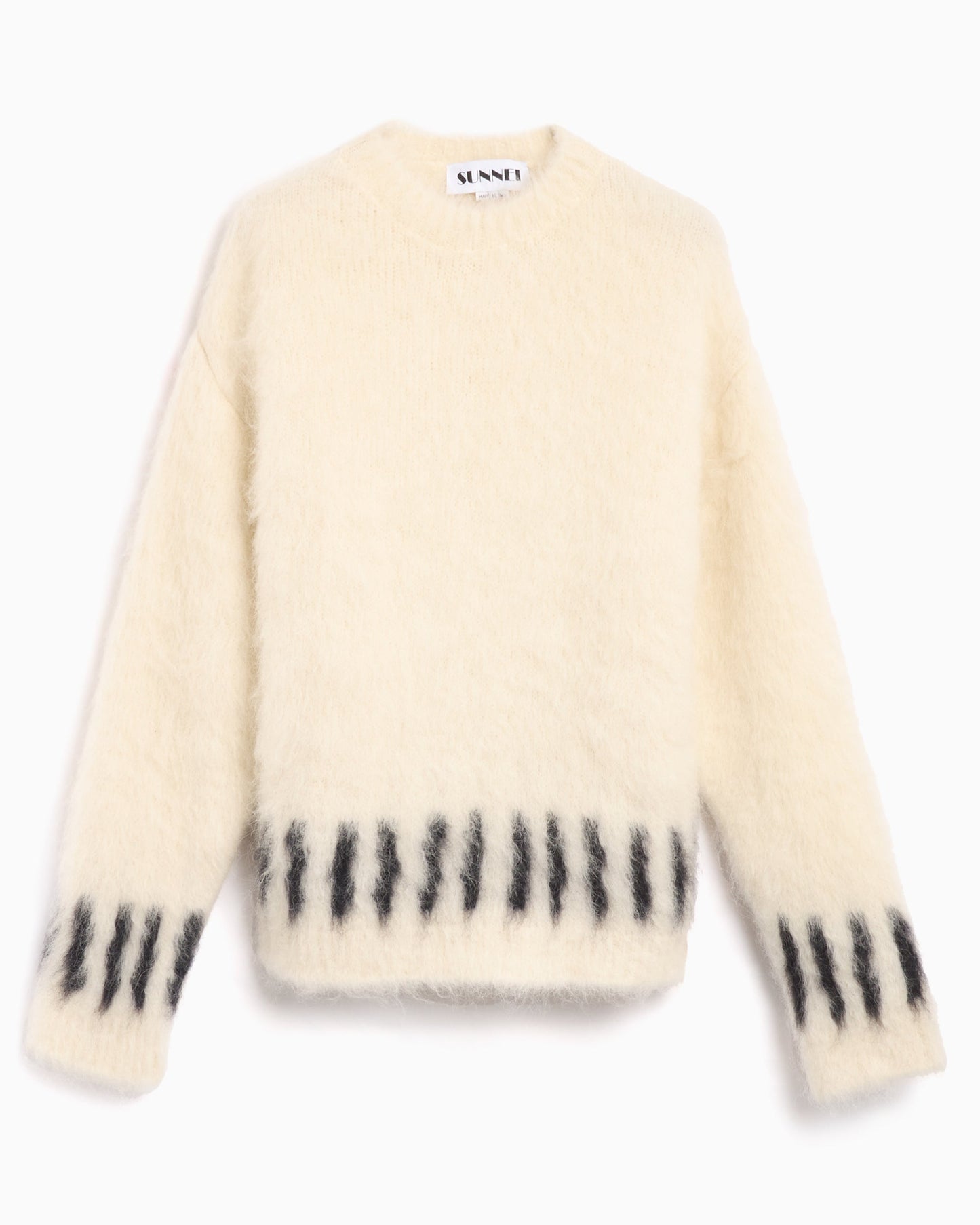 Jersey Sunnei Men's Hairy Knit Round Neck Sweater para hombre