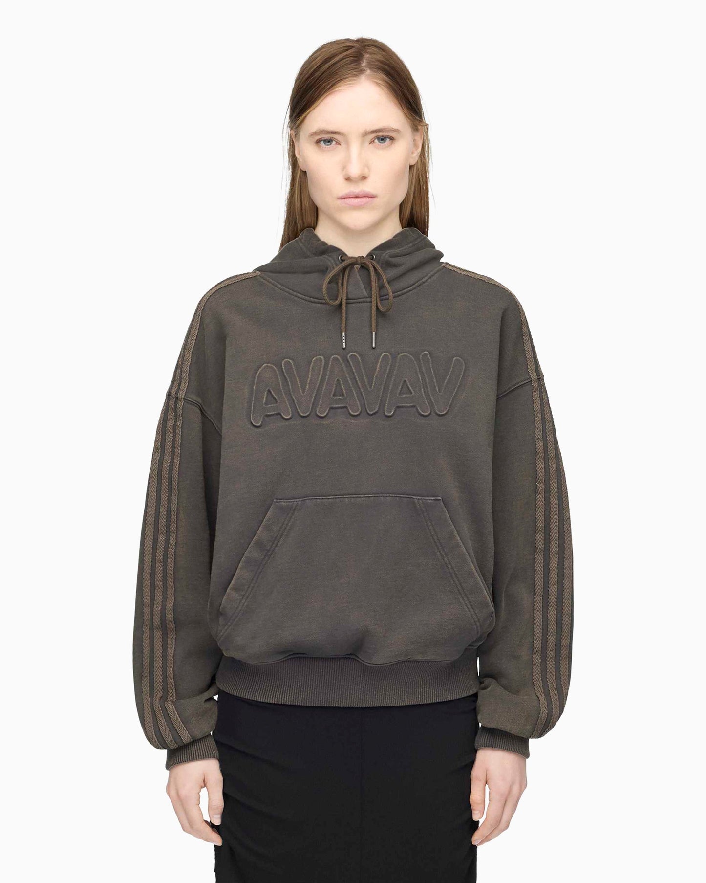 Sudadera con capucha con logo Oversize adidas Originals x AVAVAV Shoulderless para mujer