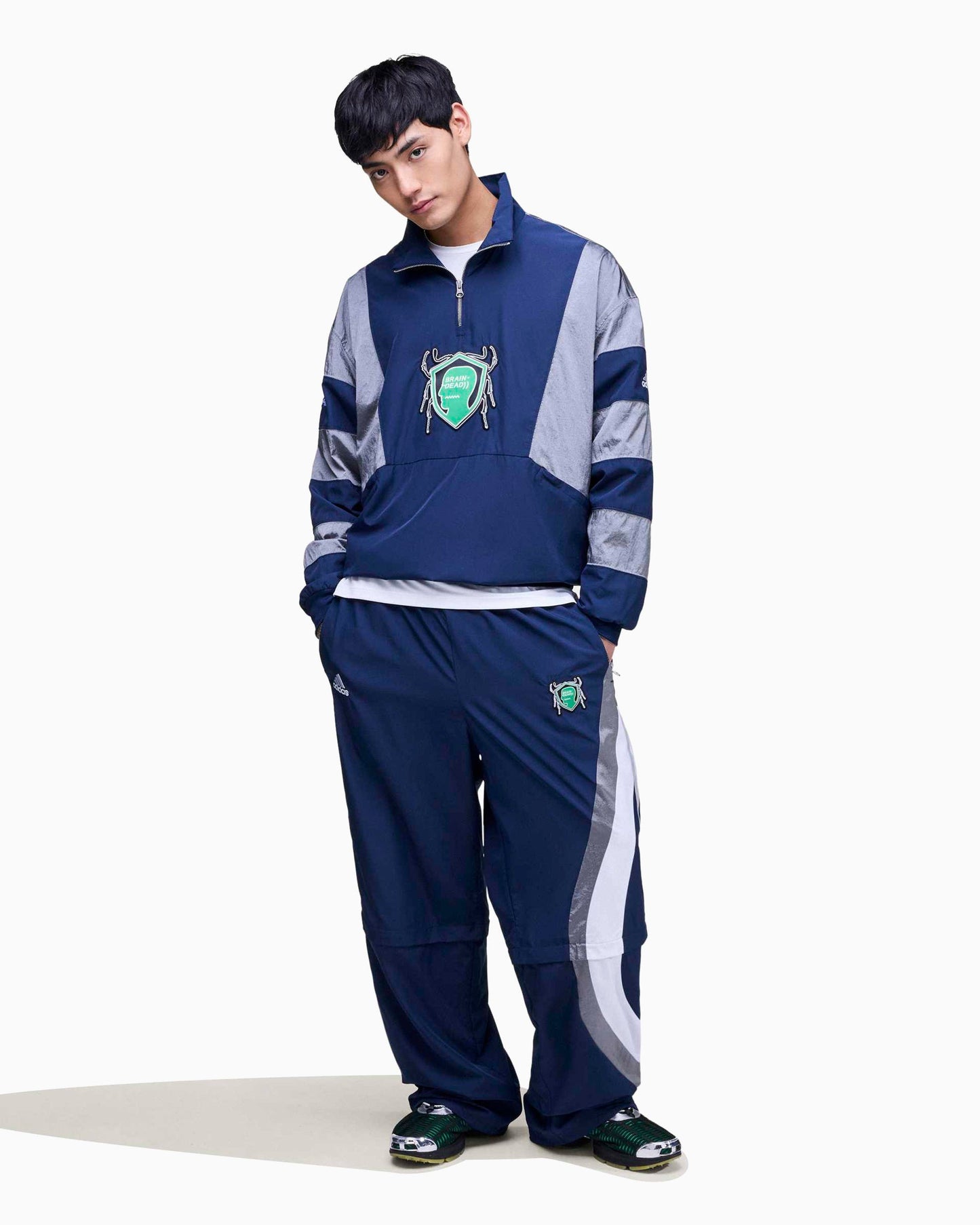 Sudadera Half Zip adidas Originals x Brain Dead para hombre