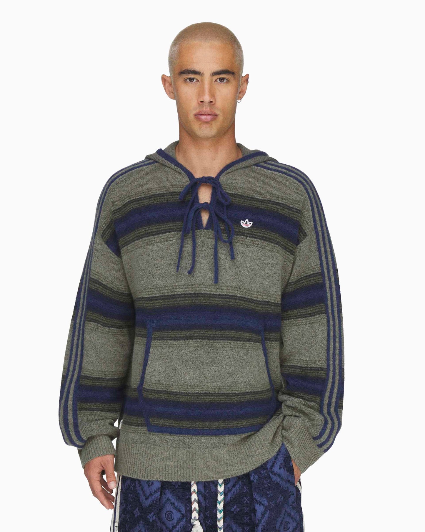Sudadera con capucha de rayas adidas Originals x CLOT Baja Unisex