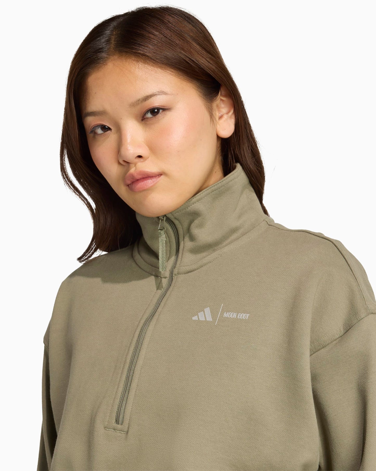 Sudadera Half Zip Crop adidas Originals x Moon Boot LEGGRN para mujer