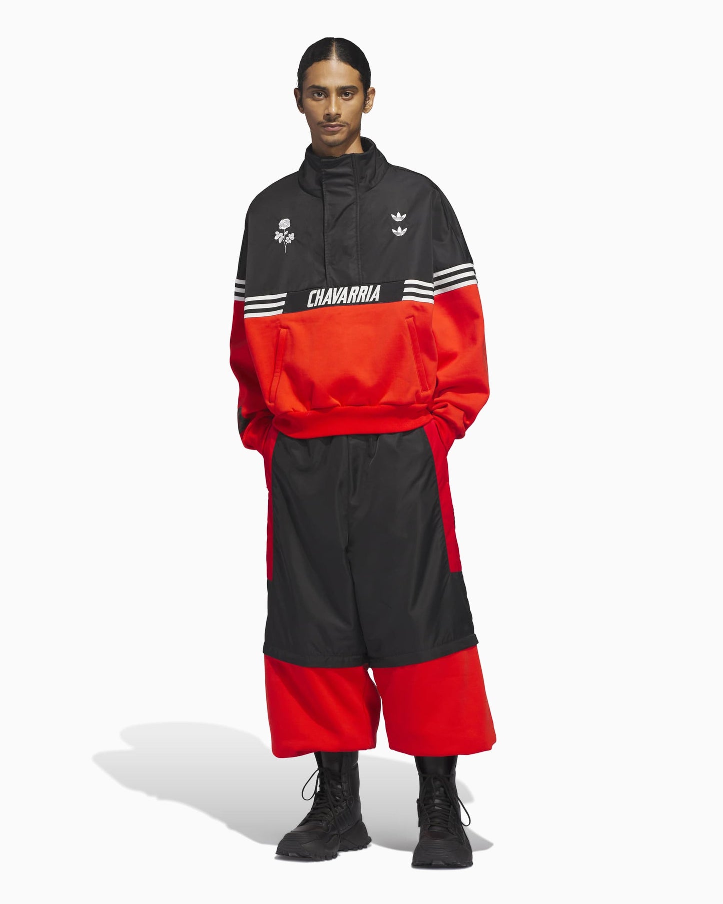 Sudadera Half Zip con logo Relaxed adidas Originals x Willy Chavarria Gomez para hombre