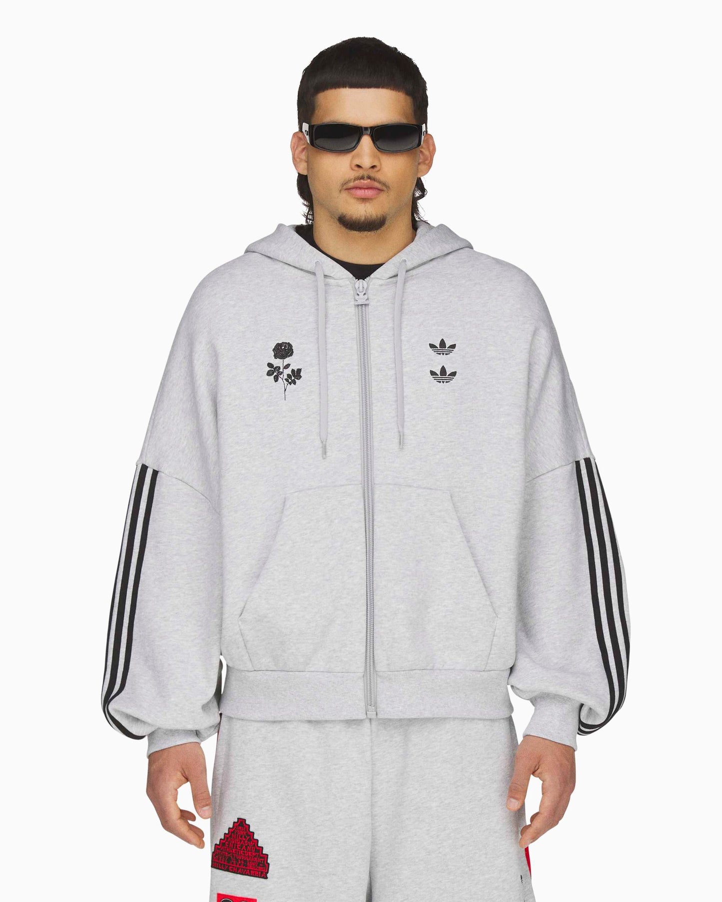 Sudadera con cremallera con logo Relaxed adidas Originals x Willy Chavarria para hombre