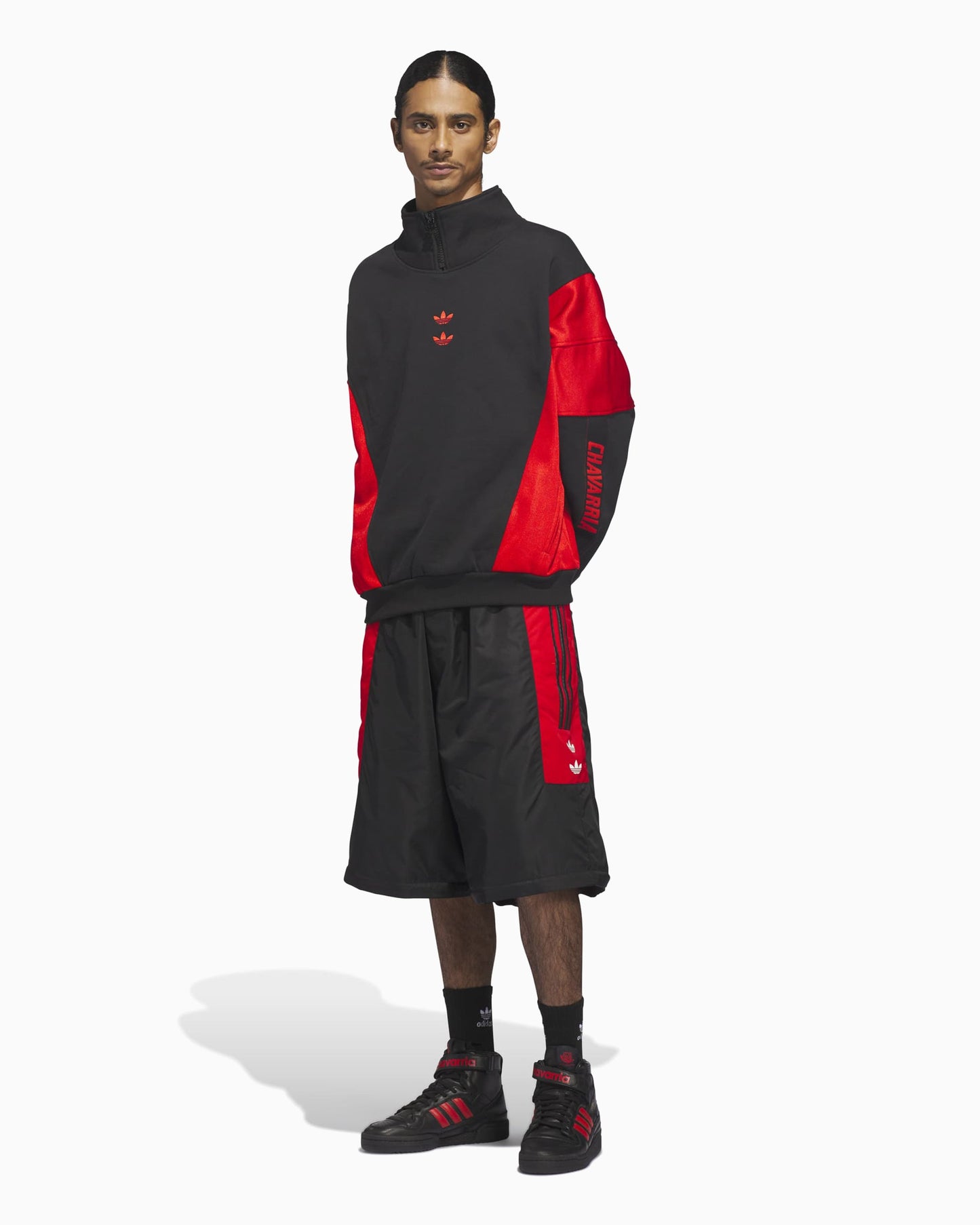 Sudadera Half Zip con logo Relaxed adidas Originals x Willy Chavarria Watsonville para hombre