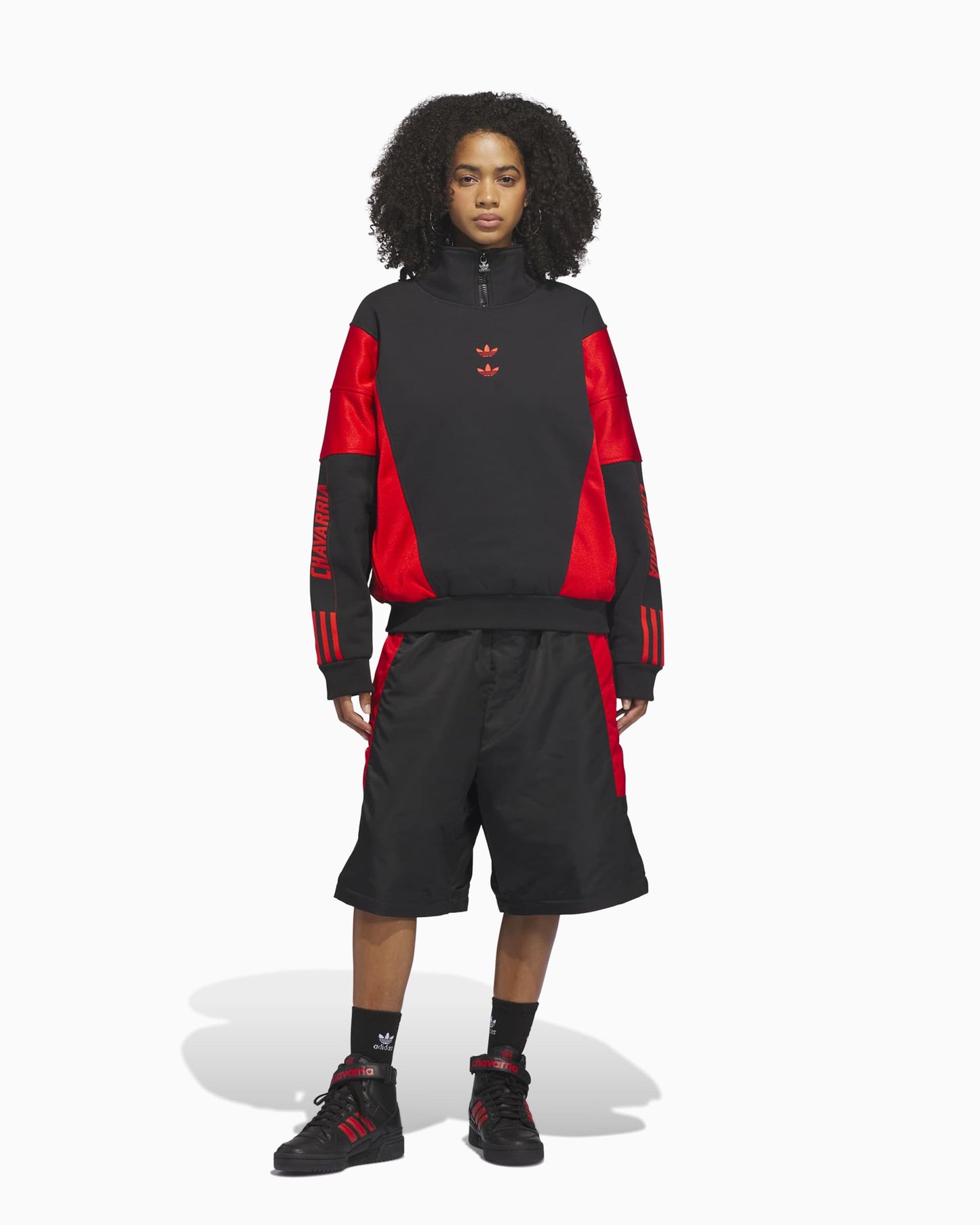 Sudadera Half Zip con logo Relaxed adidas Originals x Willy Chavarria Watsonville para hombre