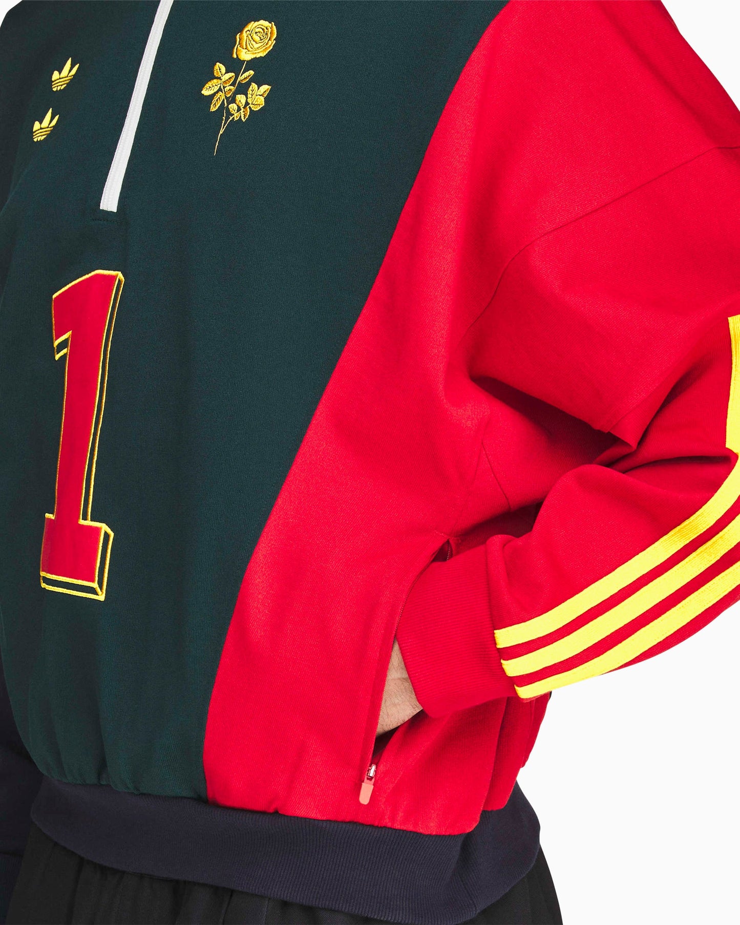 Sudadera Half Zip con logo Relaxed adidas Originals x Willy Chavarria Watsonville para hombre