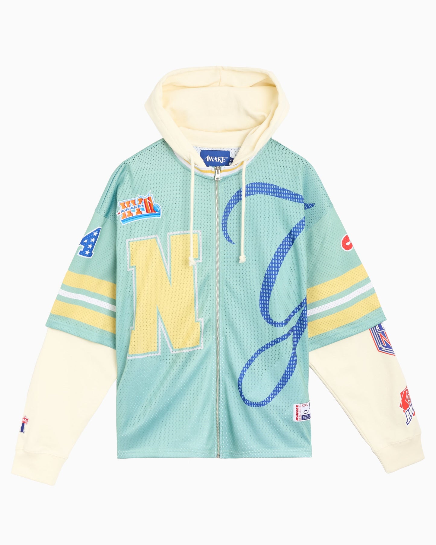 Sudadera con cremallera con gráfico Relaxed Awake NY Headcrack Champs para hombre