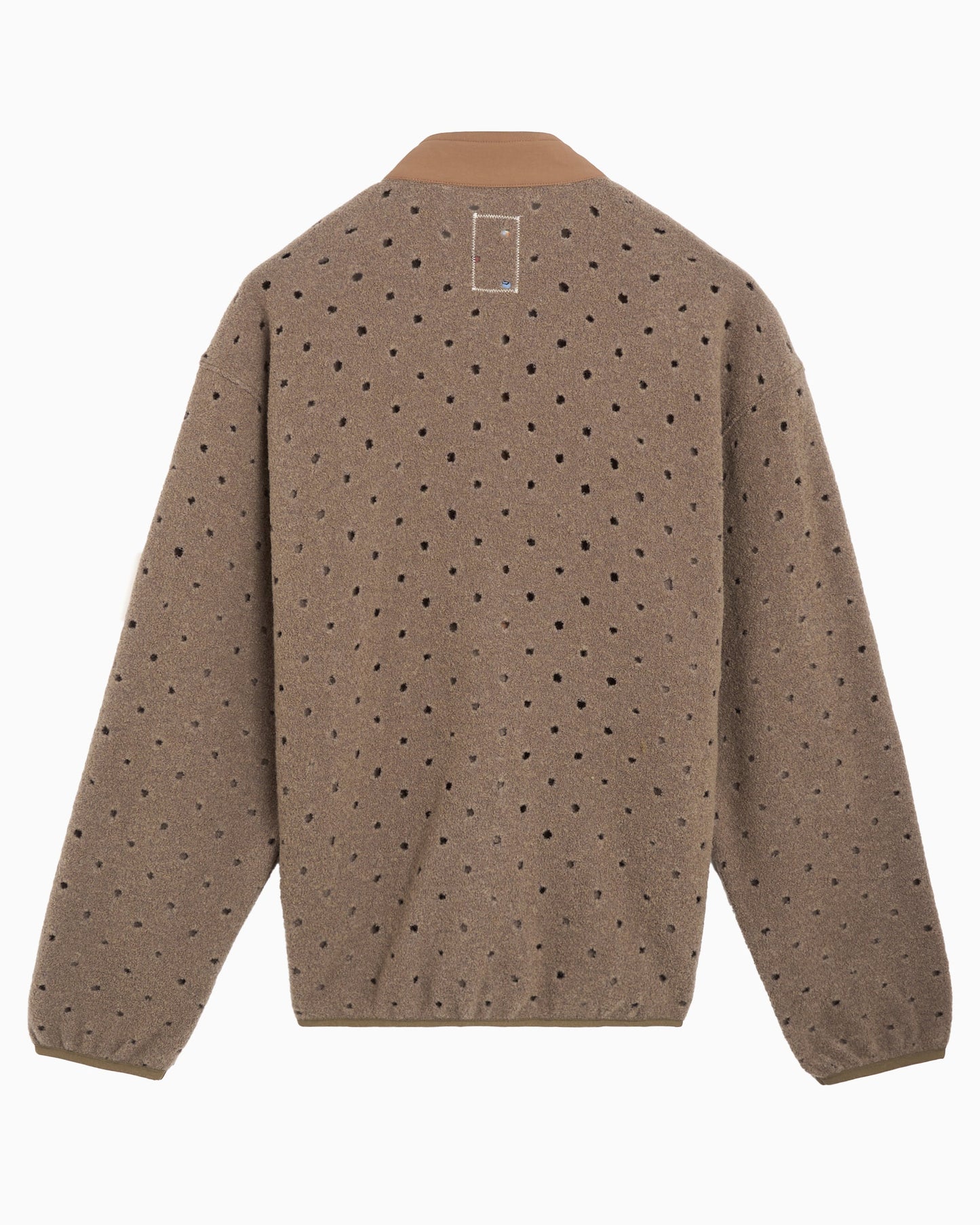 Sudadera Half Zip Relaxed Brain Dead Hole Mock Neck para hombre
