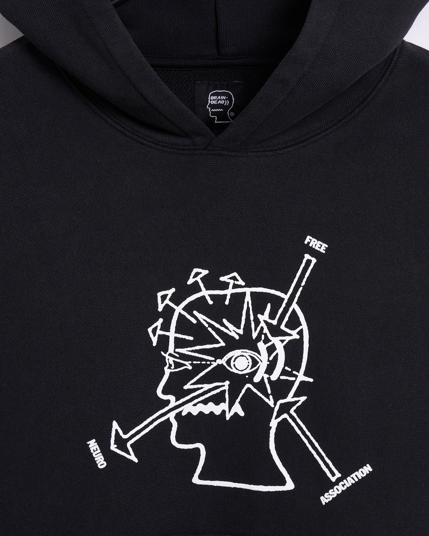 Sudadera con capucha con gráfico Brain Dead Neuro Free Association para hombre