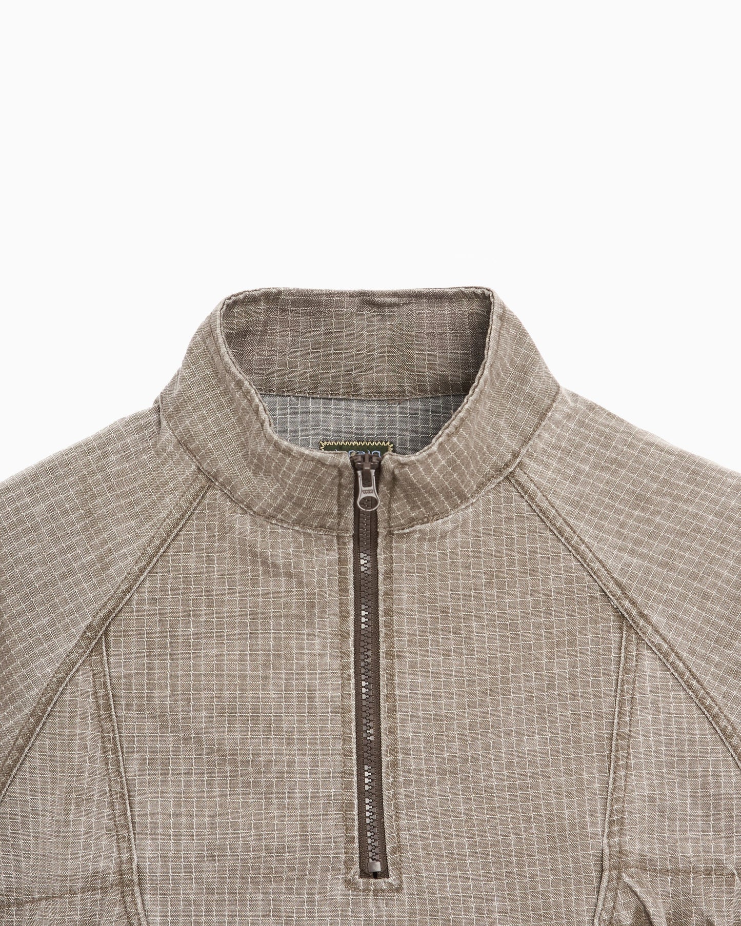 Sudadera Half Zip con logo Relaxed Brain Dead Washed Ripstop para hombre