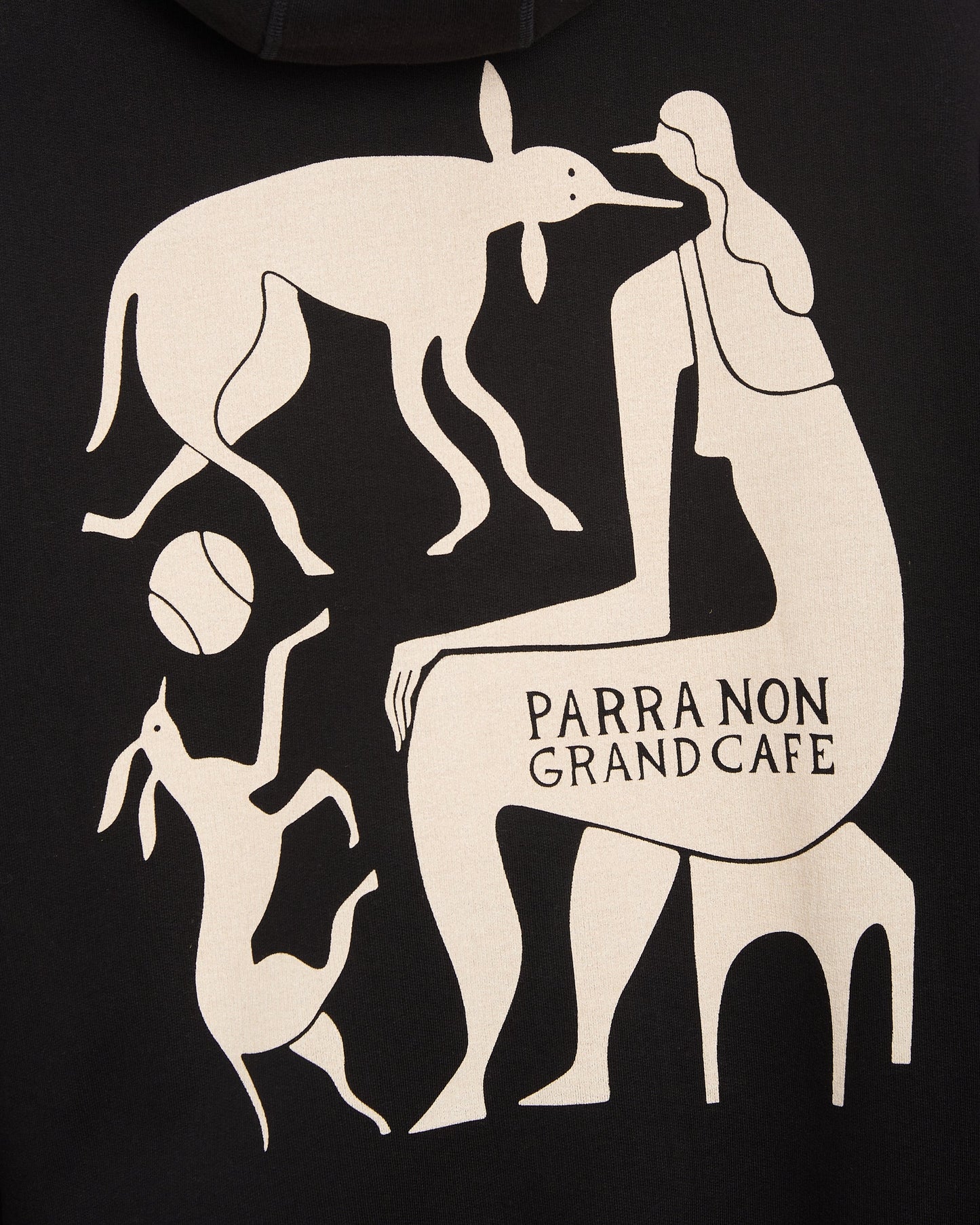 Sudadera con capucha con gráfico Boxy by Parra Non Grand Cafe para hombre