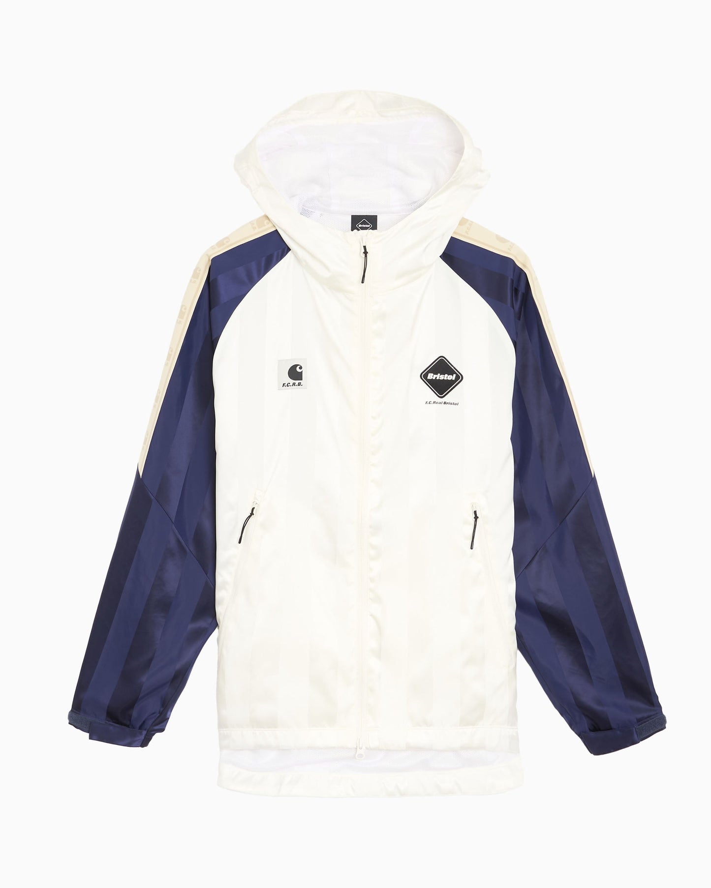 Sudadera con cremallera de rayas Carhartt WIP x F.C. Real Bristol Warm Up Unisex