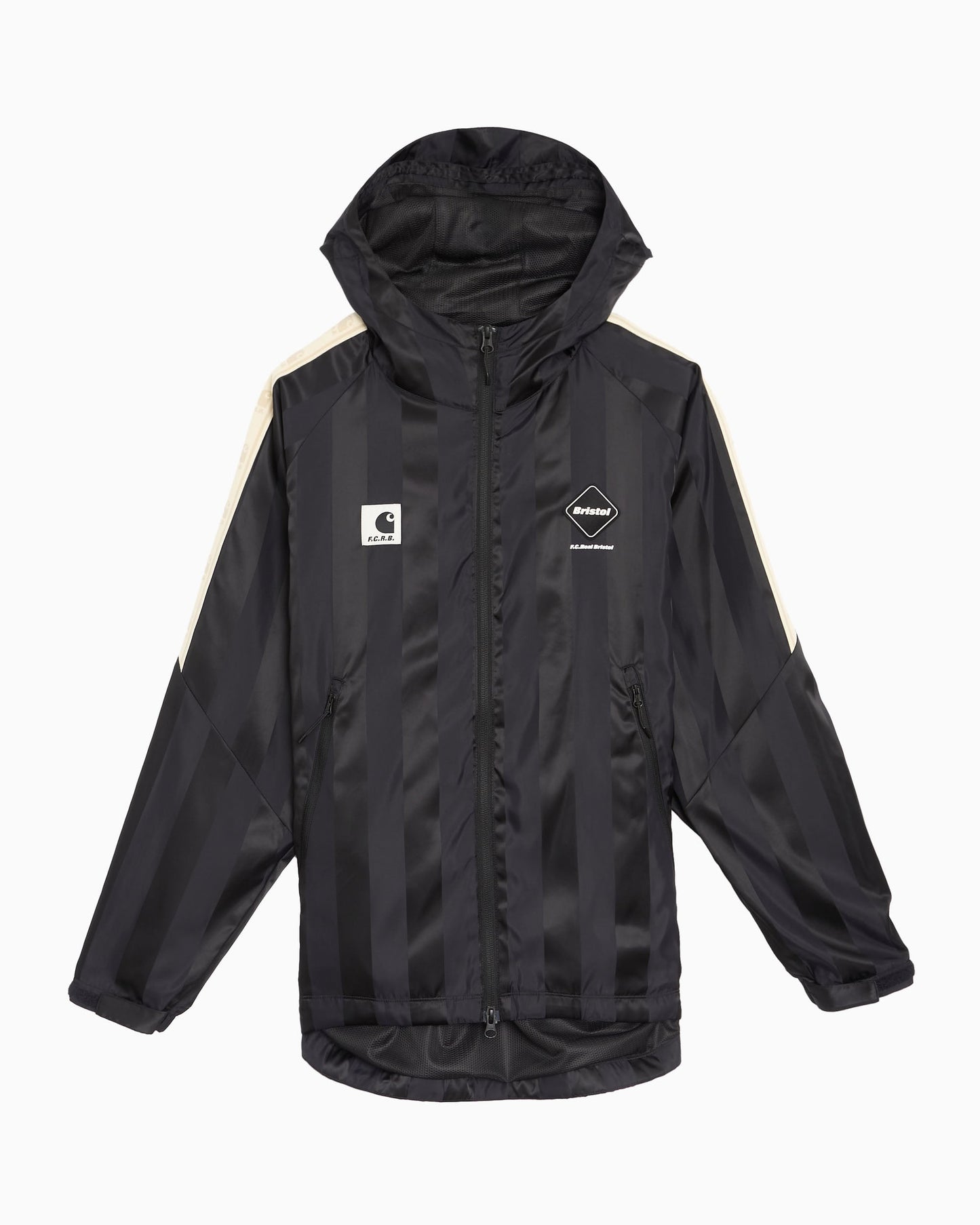 Sudadera con cremallera de rayas Carhartt WIP x F.C. Real Bristol Warm Up Unisex