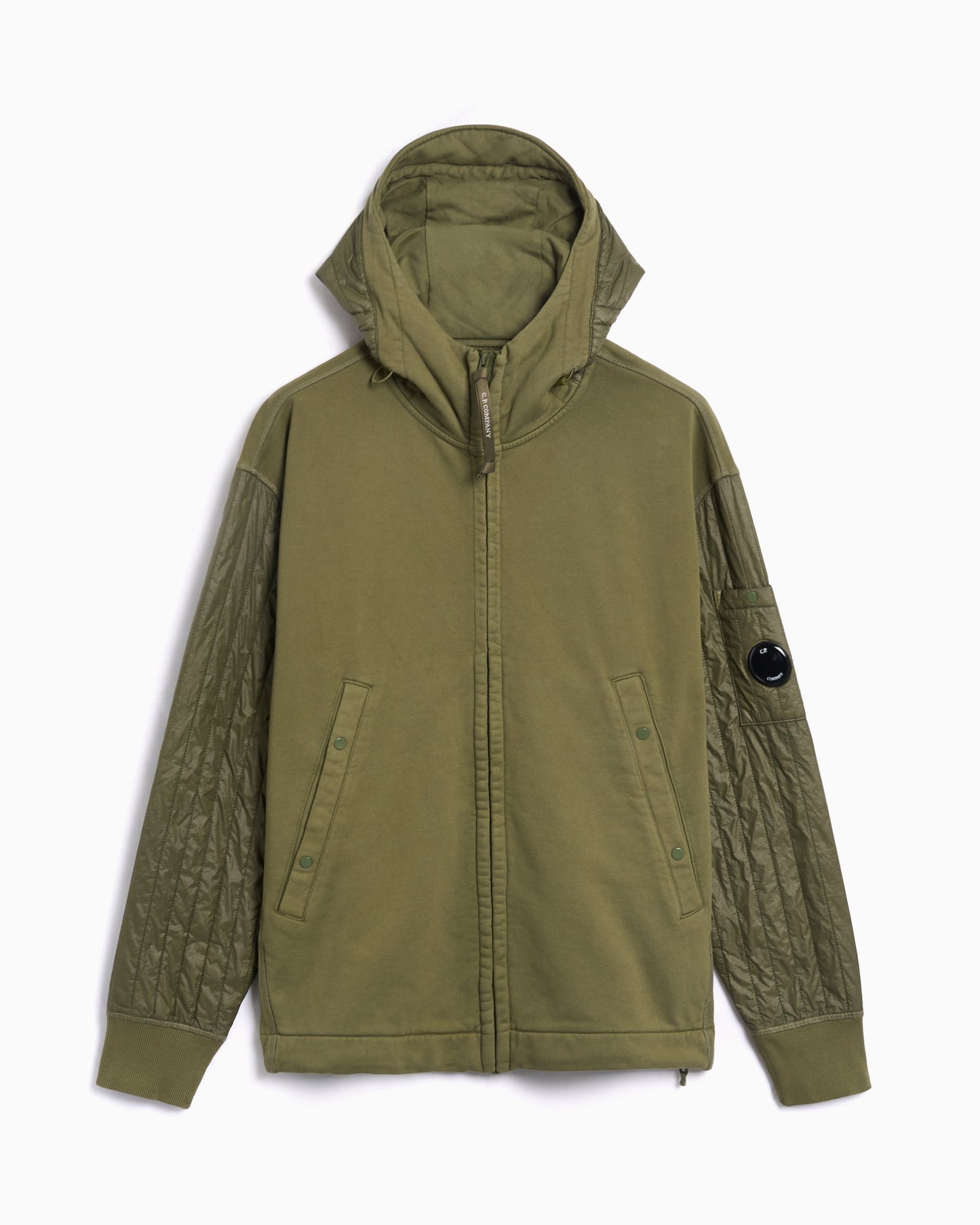 Sudadera con cremallera CP Company Diagonal Raised Fleece para hombre