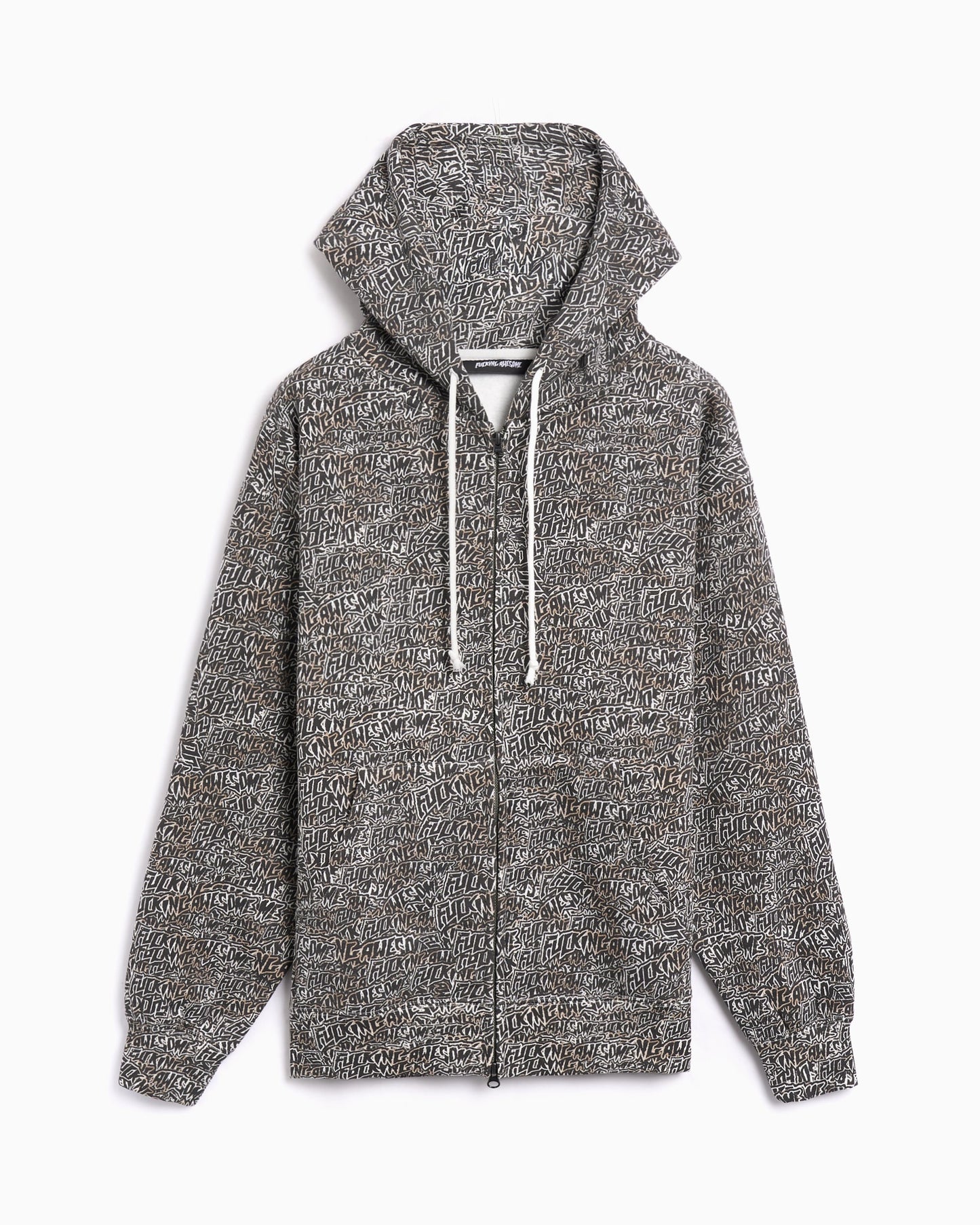 Sudadera con cremallera Fucking Awesome Burnt Sticker Stamp para hombre