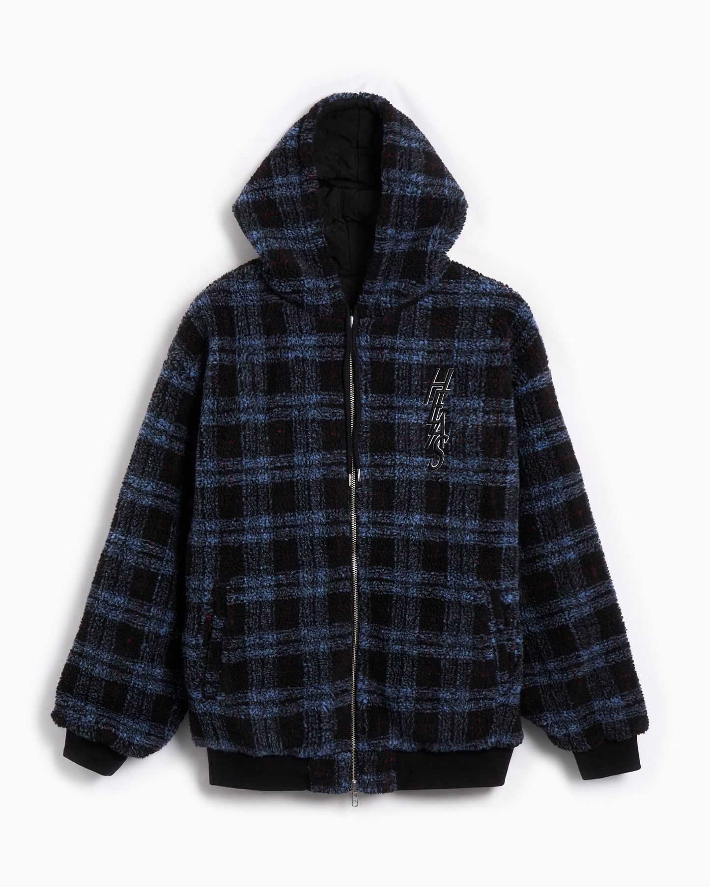 Sudadera con cremallera de cuadros Relaxed Hélas. Ocaro para hombre