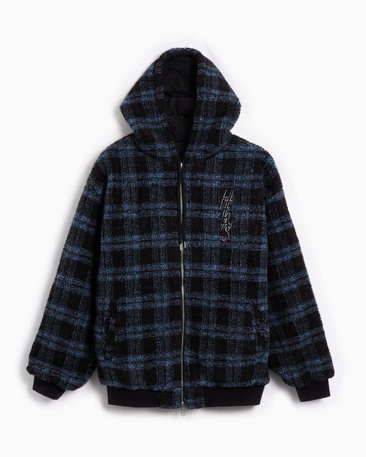 Sudadera con cremallera de cuadros Relaxed Hélas. Ocaro para hombre